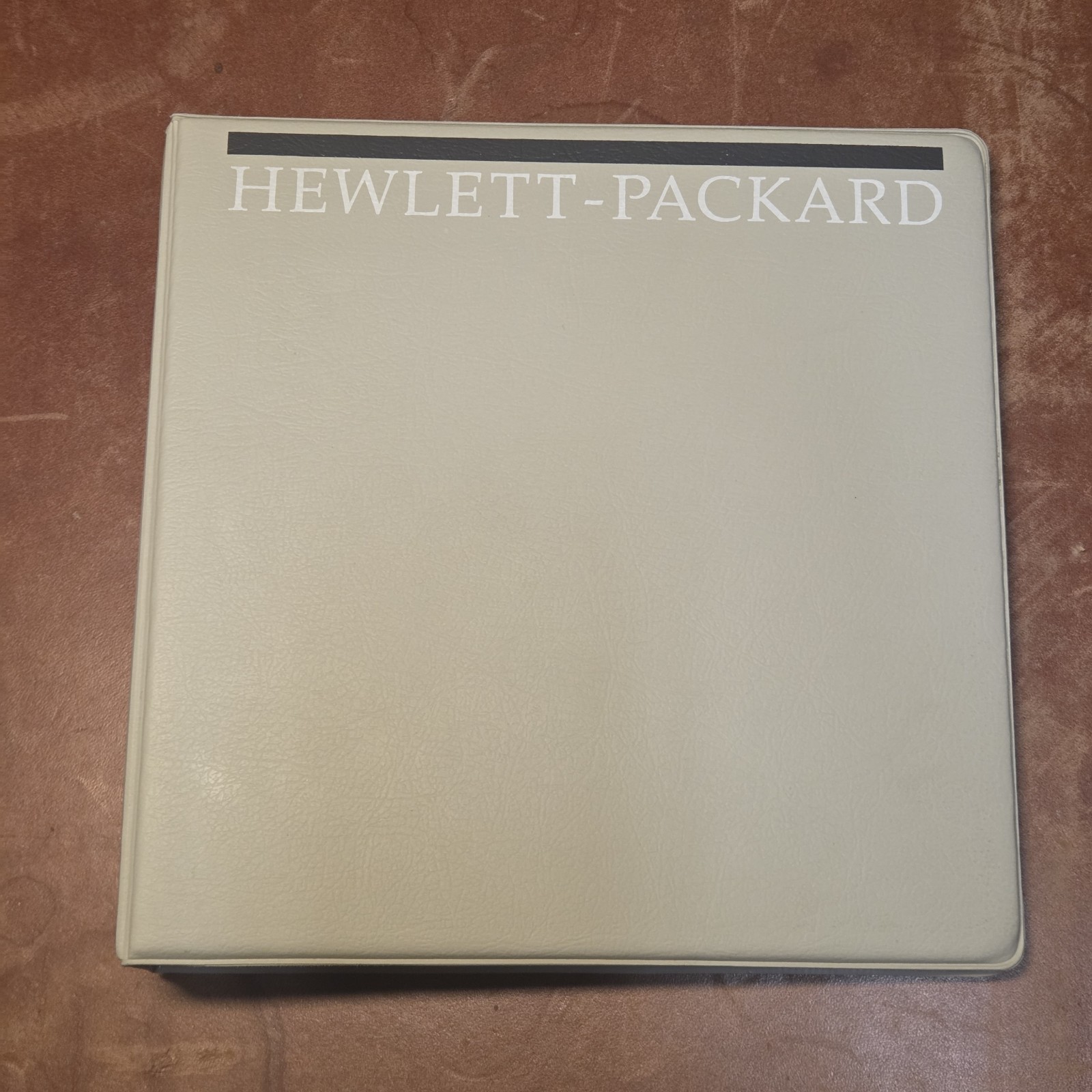 Vintage Hewlett Packard HP 3 Ring Hard Cover Binder Folder Gray USA 9"x9"x1 3/4"