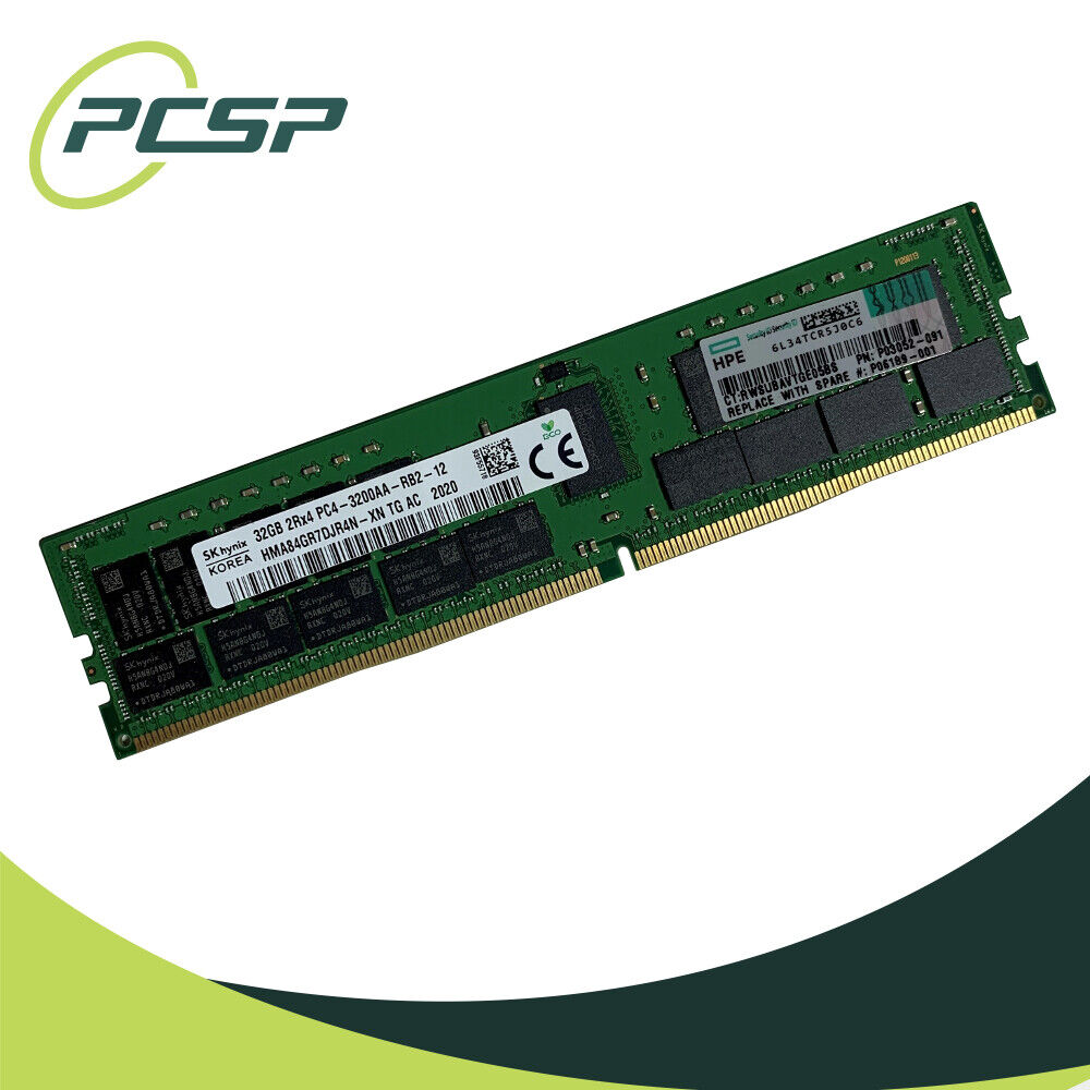 Hynix 32GB PC4-3200AA-R 2Rx4 DDR4 ECC REG RDIMM Server Memory HMA84GR7DJR4N-XN