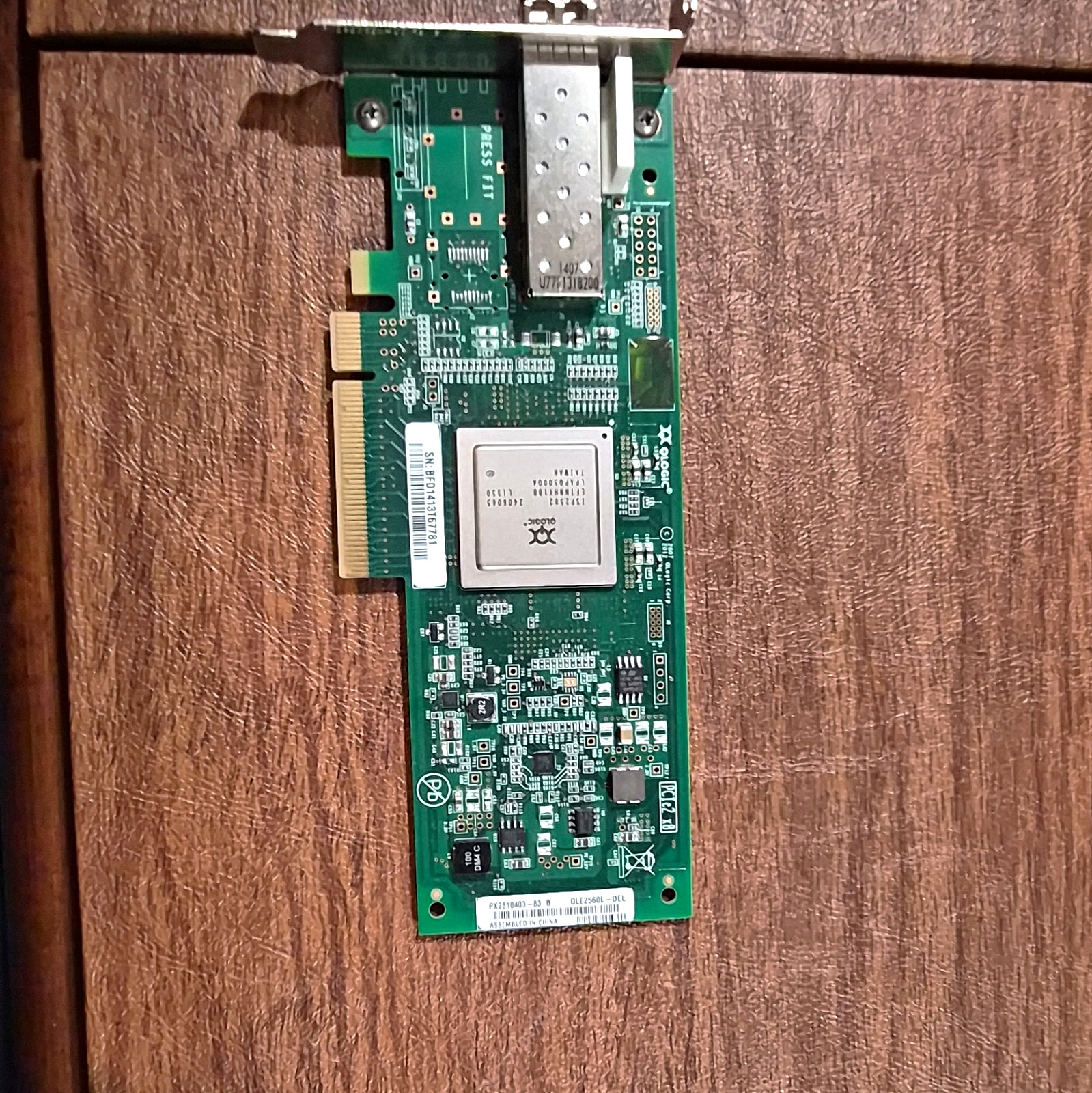 QLogic 2500 Series QLE2560L-DEL PCIe Fibre Channel HBA SFP 1-Port Card