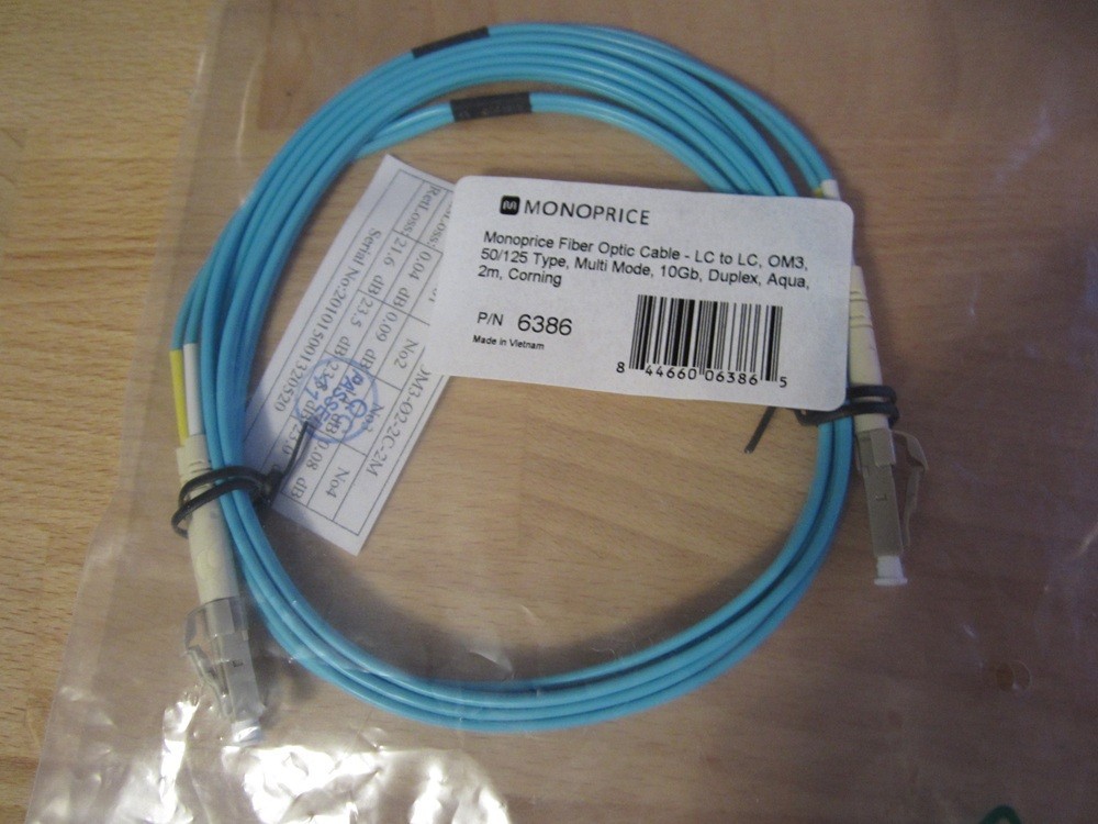 2M Monoprice MM Duplex OM3 LSZH LC-LC 50/125 Fiber Patch Cable NEW