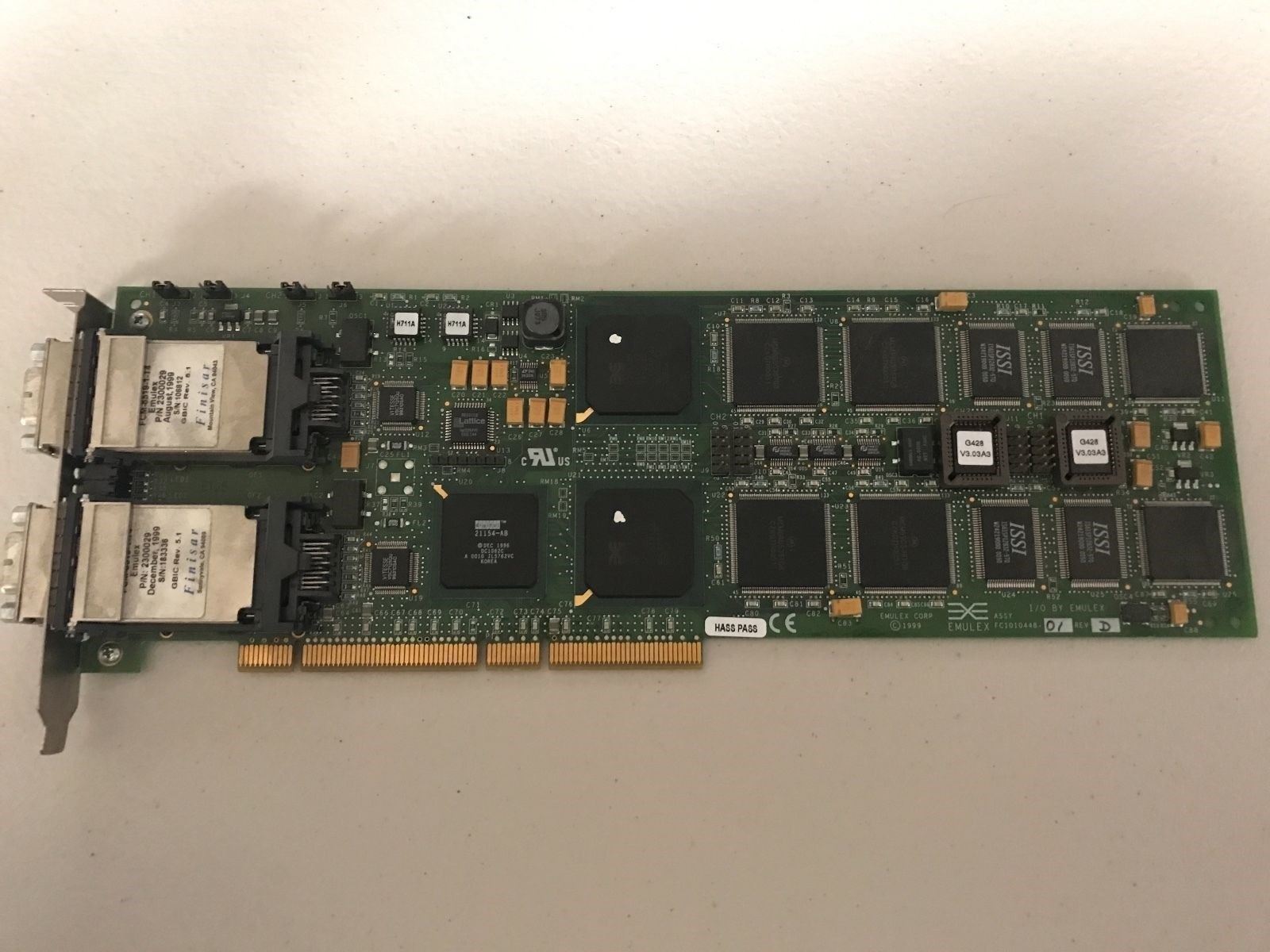 Emulex LP8000DC Dual Channel w/ 2 Finisar Active Copper GBIC FC1010448- 01 Rev D