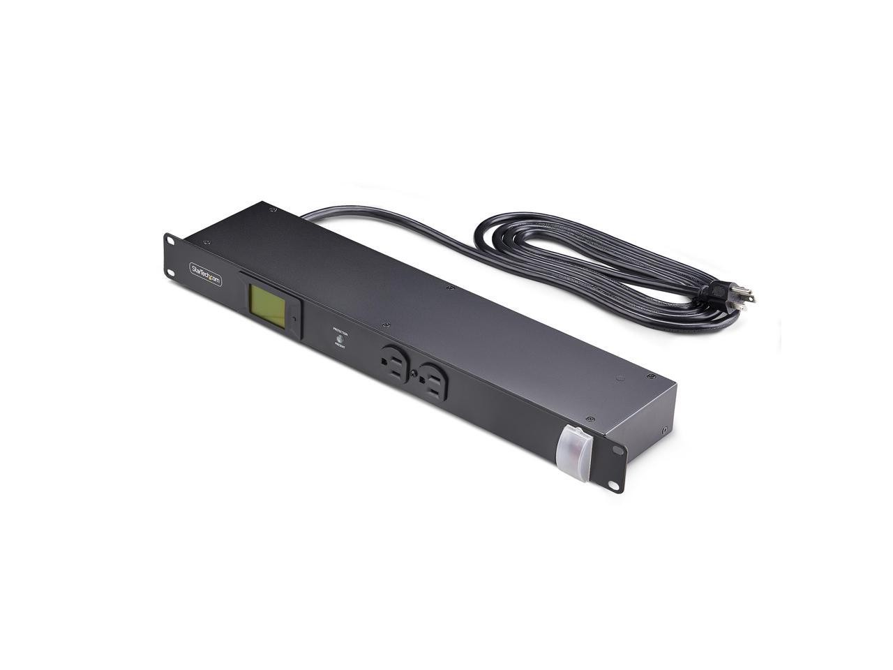 StarTech 12NM8-RACK-MOUNT-PDU 12-Outlet Horizontal Rack Mount Metered PDU, 1U Se