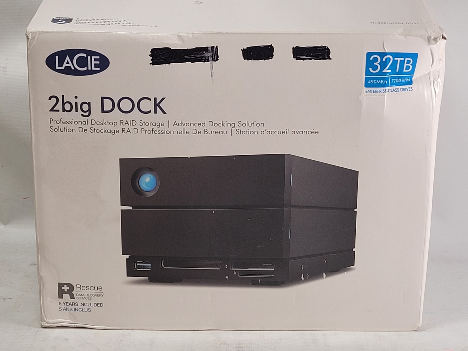 LaCie 2Big Dock 32TB Professional Desktop RAID Storage Docking Solution LRDMU06