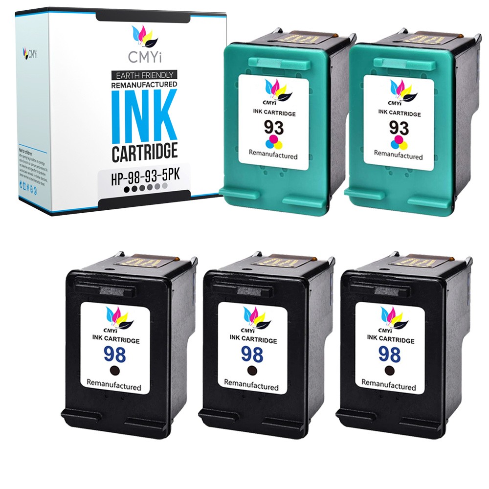 5X CMYi Compatible Ink 98 93 Combo Pack for HP DeskJet D4145 D4155 D4160 D4163