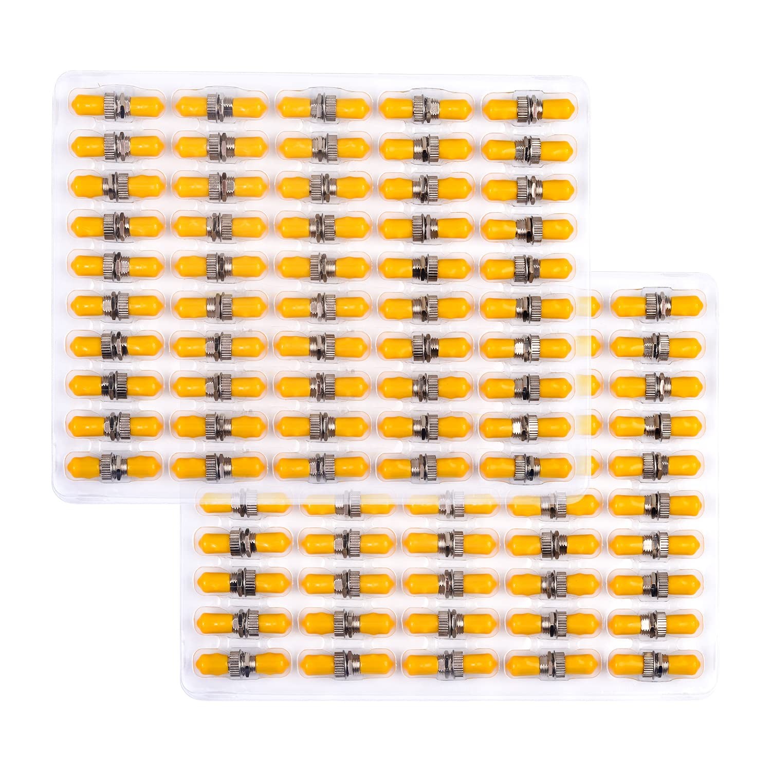 ST Fiber Optical Couplers Adapter Cable Barrel Connector Bulkhead 100 PCS