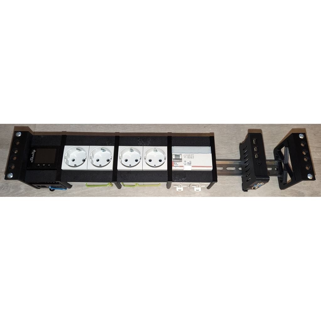 DIN Rail adapter for 19 Rack mount 3d Printed