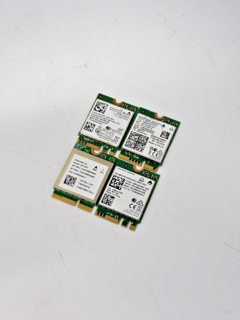 Lot of 4 Mixed WiFi 6 & AC Wireless Cards - Intel AX201, MediaTek MT7921, Killer