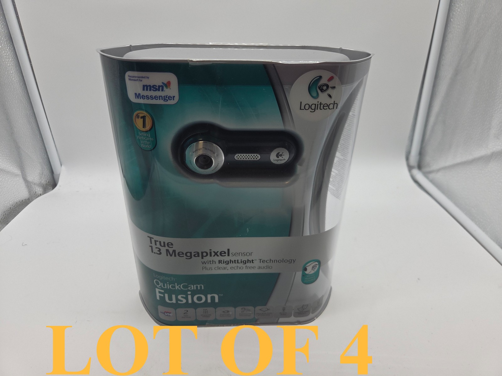 LOT OF 4 Logitech Quickcam Fusion 1.3MP WebCam New Sealed - 
