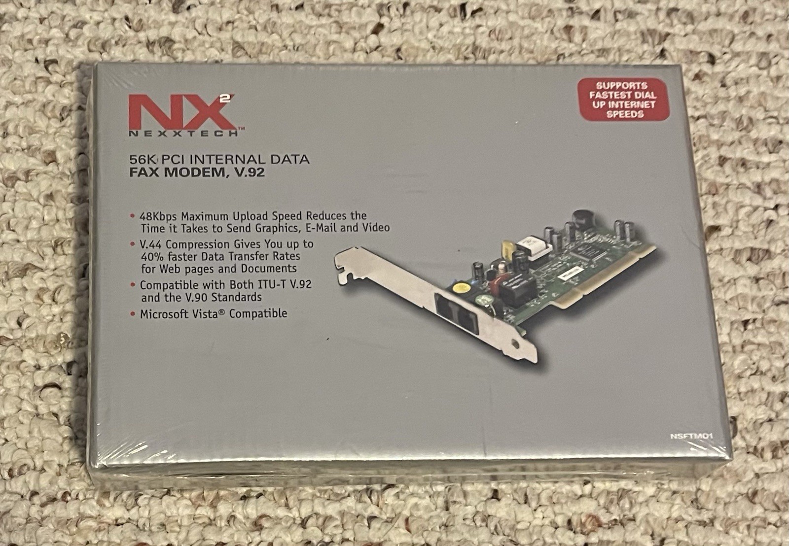 New sealed NX2 Nexxtech 56K PCI Internal Data Fax Modem V.92