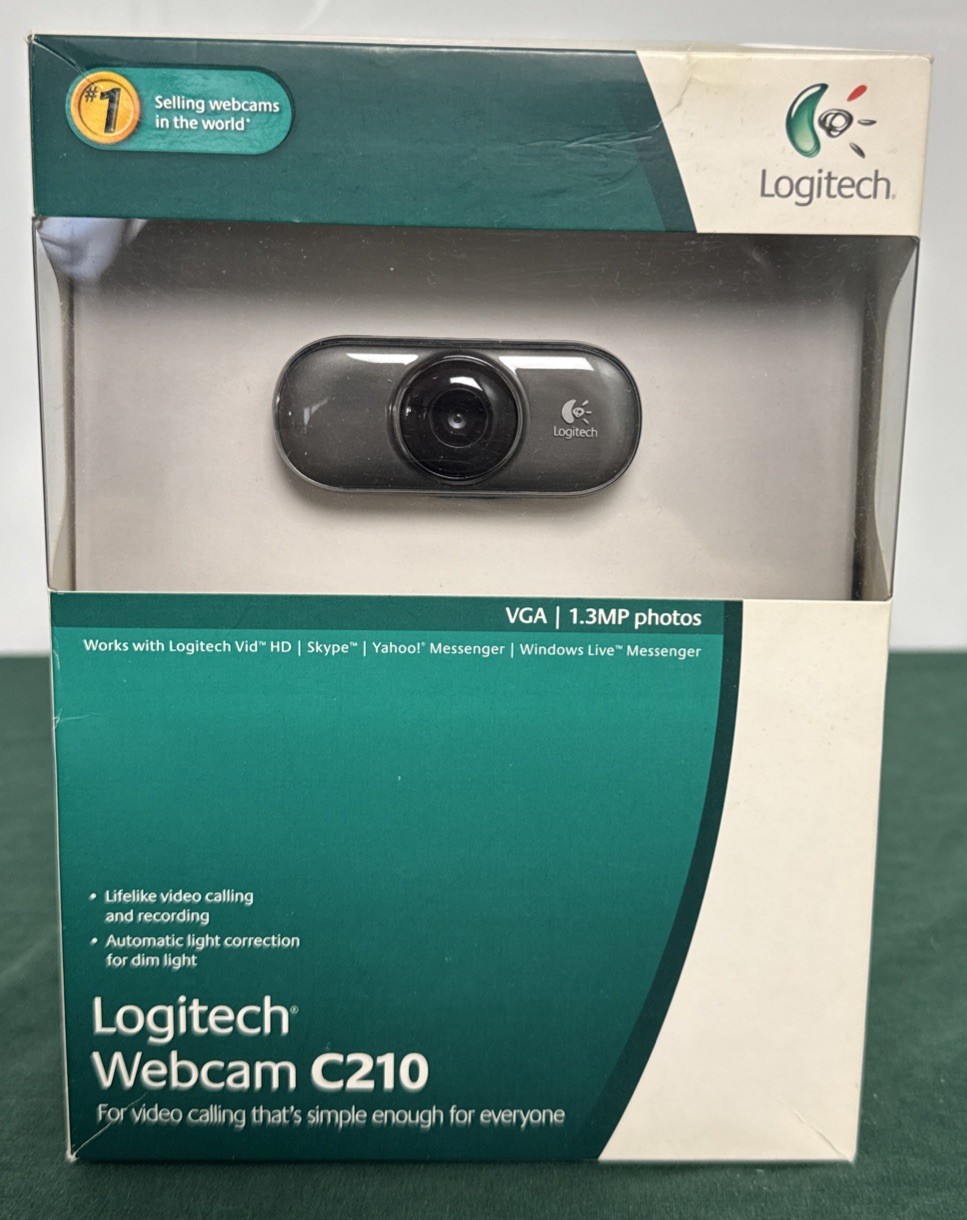 Logitech c210 1.3MP VGA Webcam With Microphone Complete