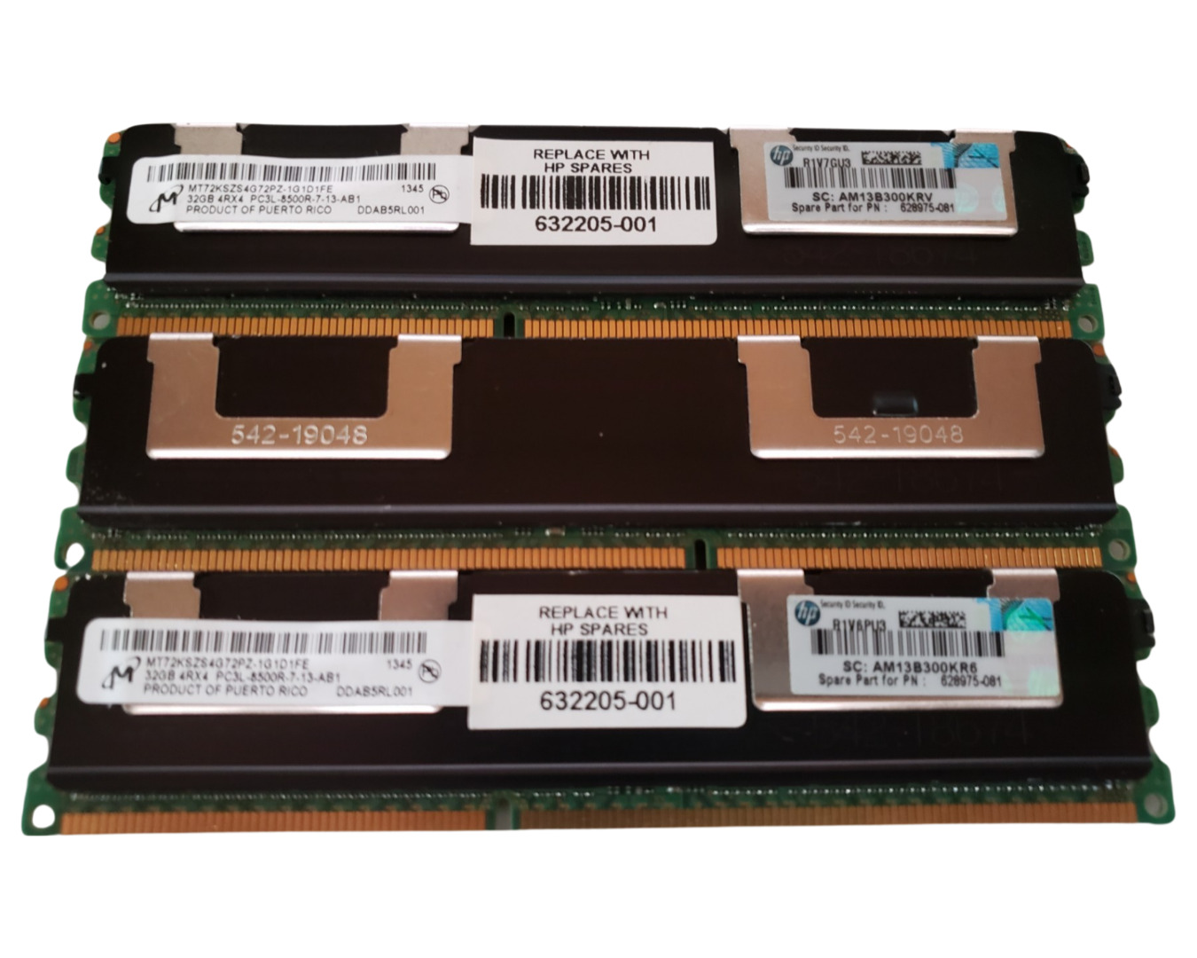 (3 Piece) HP Micron MT72KSZS4G72PZ-1G1D1FE DDR3-1066 96GB (3x32GB) Server Memory