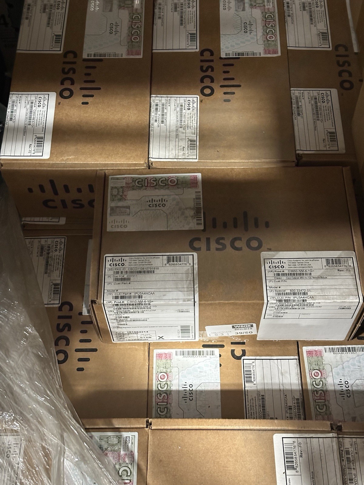 10 Pack Cisco C3850-NM-4-1G Network Module 4-Port 1GE for Catalyst 3850 Switch
