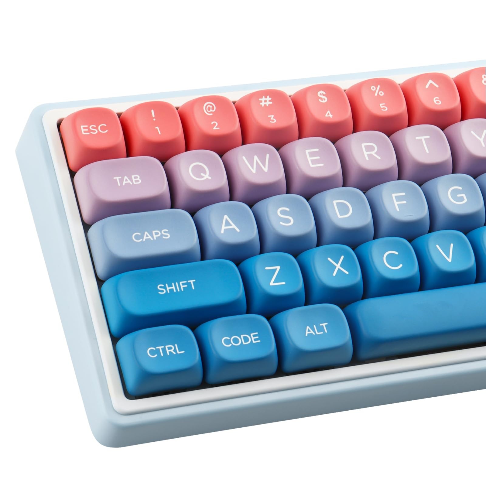 143 PCS PBT Keycaps MOA Profile Cute Rainbow Candy Custom Mechanical Keyboard