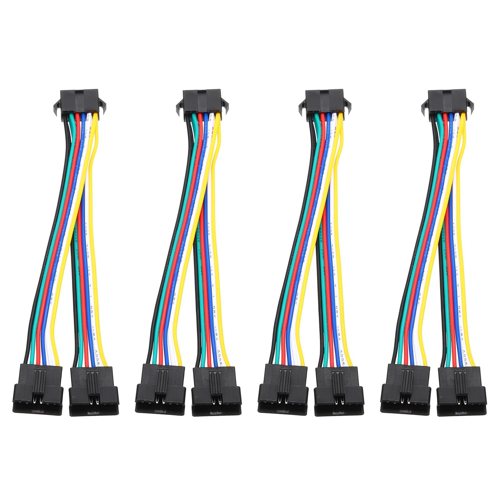 15CM 1 to 2 ARGB Splitter Cable, 4 Pcs PWM Fans RGB Extension Power Cord with...