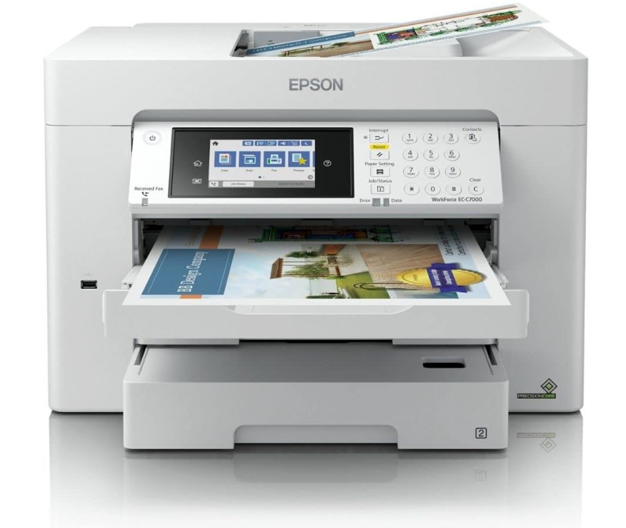 Epson Workforce EC-C7000 Color All-in-One Printer (C11CH67202) ink instaled