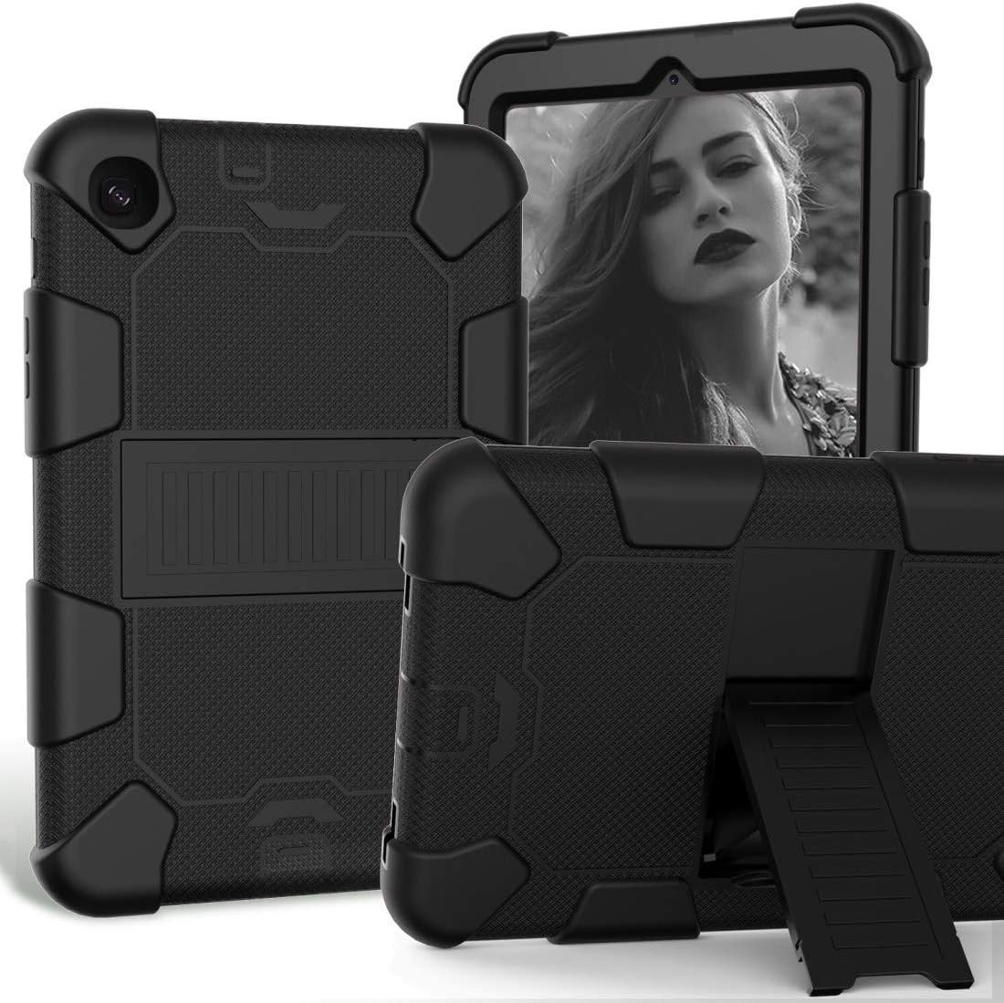 For Samsung Galaxy Tab A8 10.5 X200 Heavy Duty Silicone Defender Case Kickstand