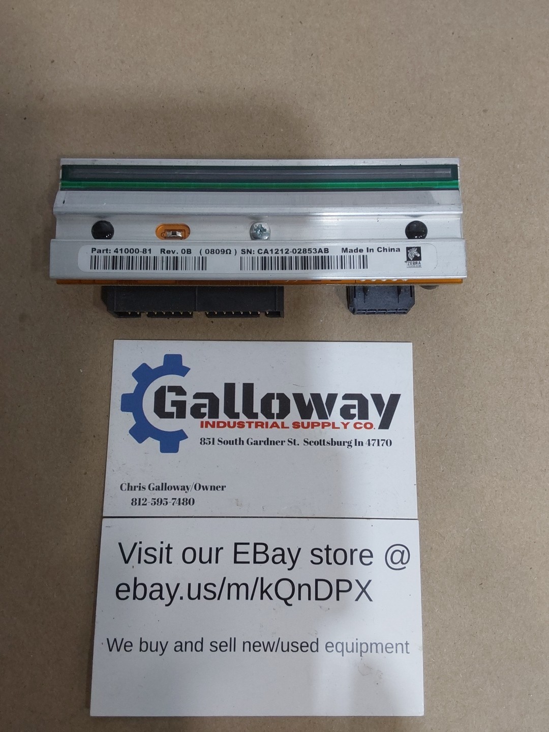 Zebra G41000-1M Printhead Genuine Part 41000-81