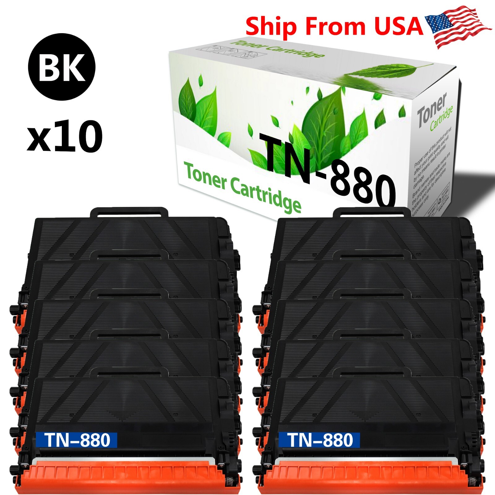 10-Pack TN880 Toner Cartridge For HL-L6200DW HL-L6200DWT HL-L6250DW HL-L6300DW