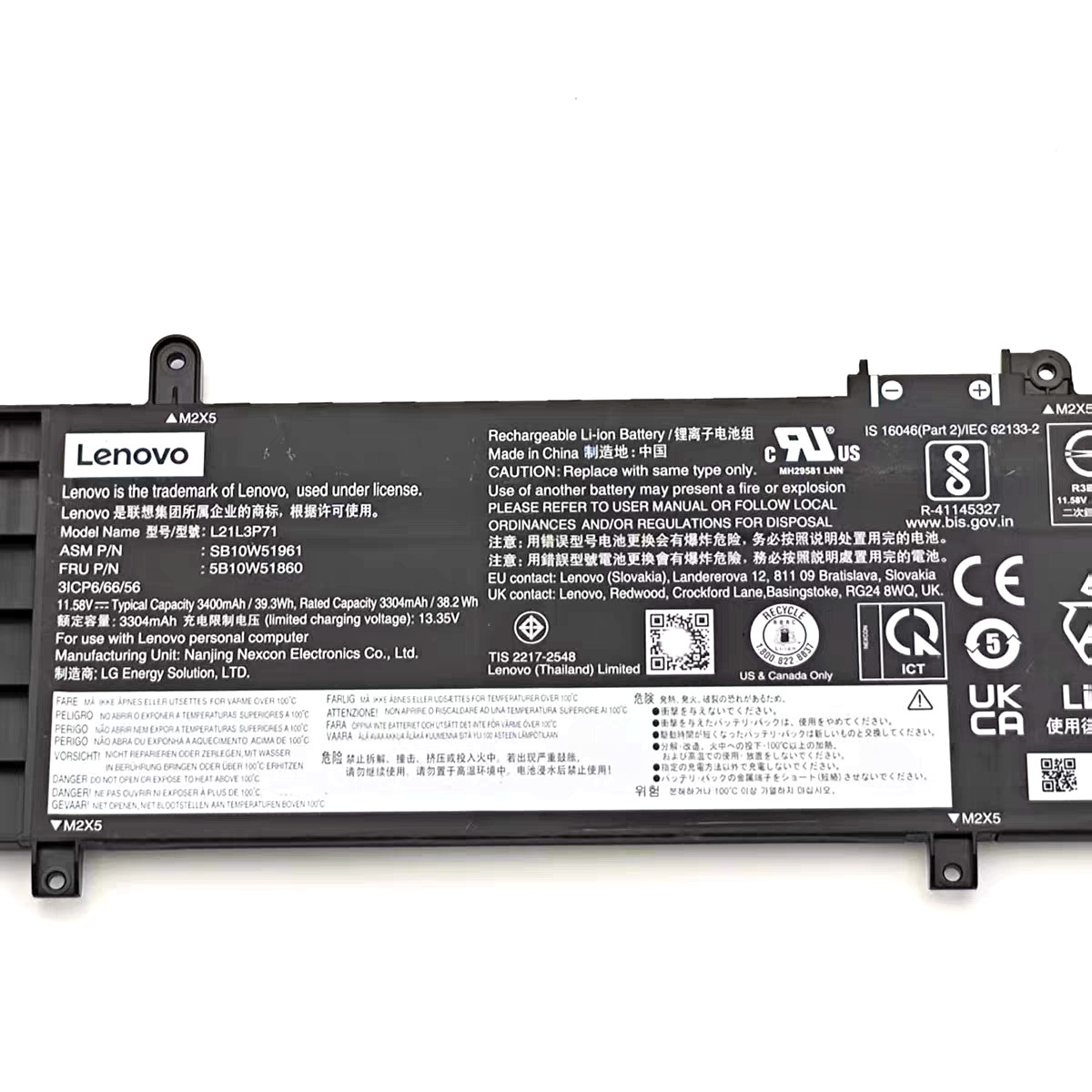 Genuine 39.3W L21L3P71 L21C3P71 Battery For Lenovo Thinkpad T14 Gen 3 5B10W51860