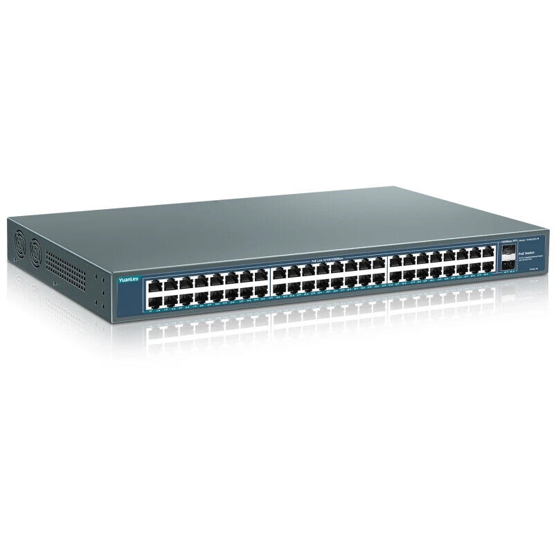 YuanLey 48 Port Gigabit Ethernet Switch Unmanaged with 2 1000Mbps SFP Uplink