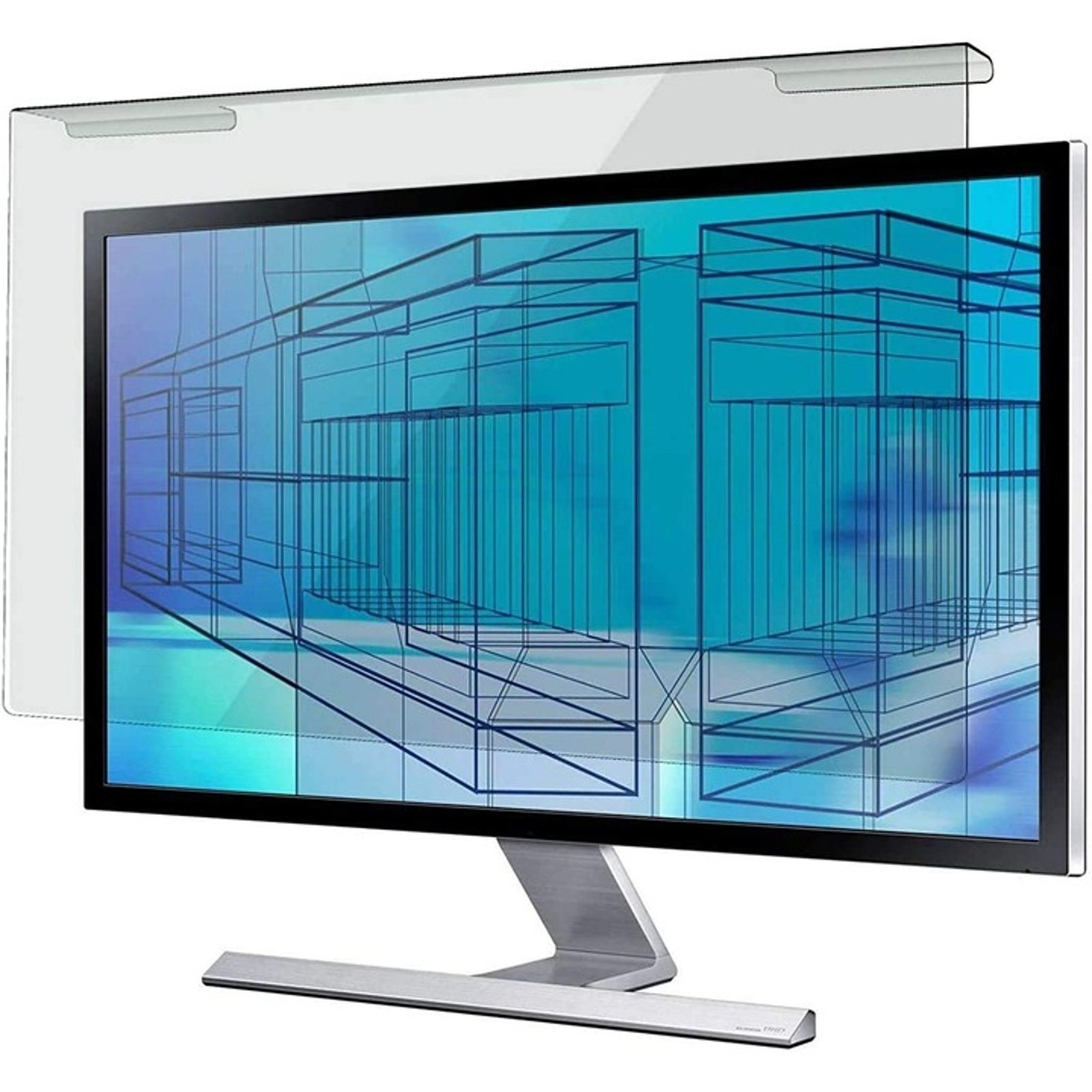 NUSIGN 24" Easy Hang Blue Light Blocking Screen Protector Panel, 21.25" X 13.5"