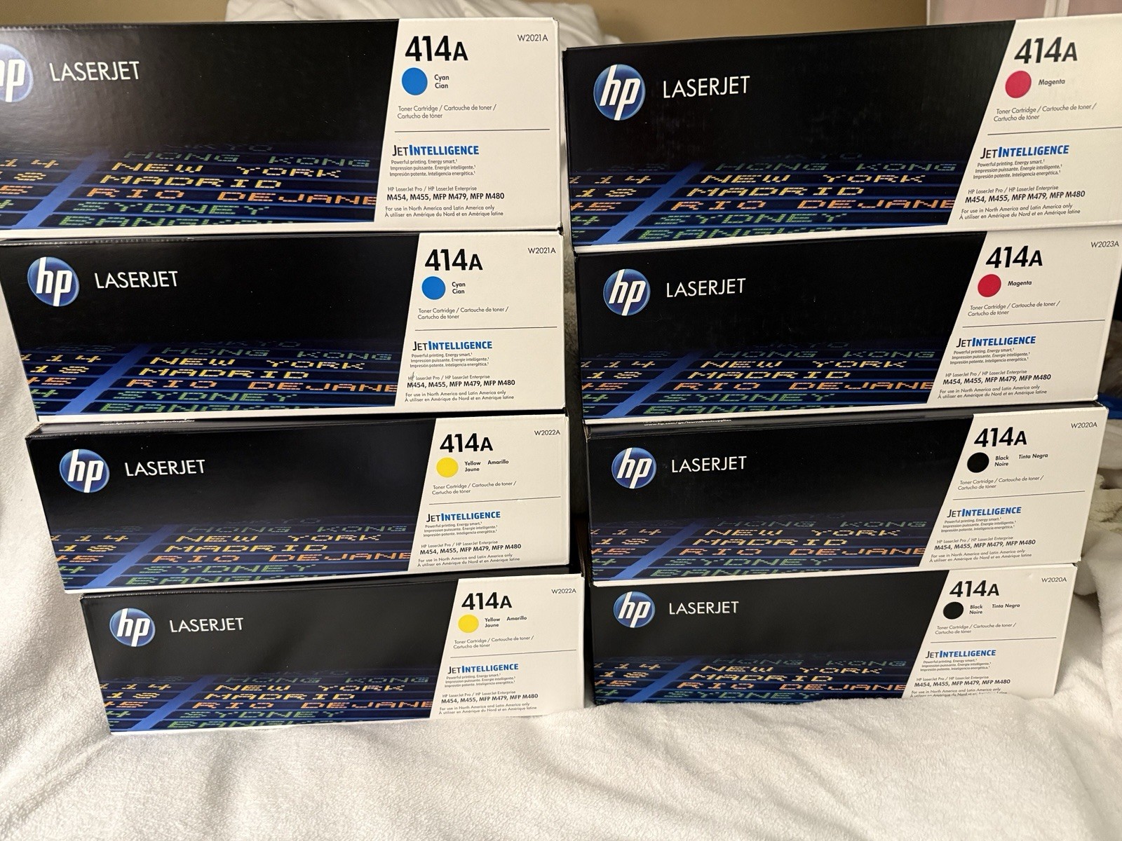 (3) Full Sets - Genuine/Brand New/Unopened - HP 414A LaserJet Toner Cartridges