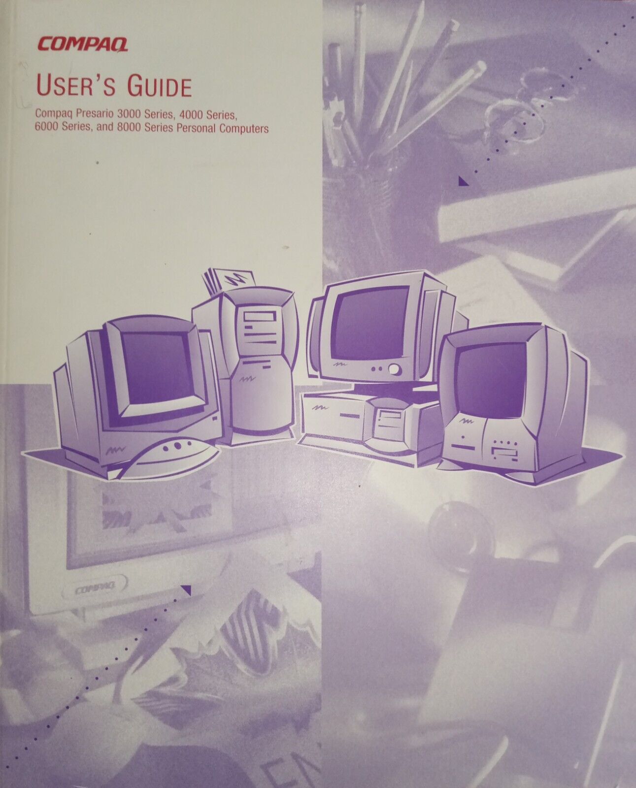 Original 1996 Compaq User\'s Guide Presario 3000 - 8000 Series PC\'s VGC Free S&H