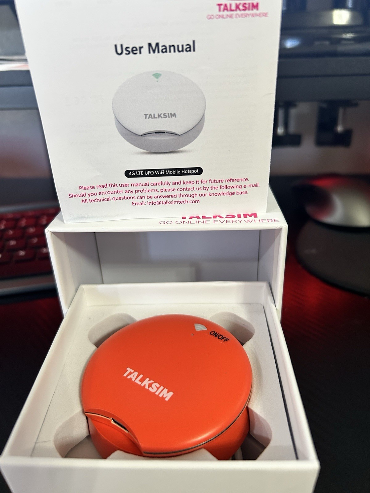 UFO Mobile Hotspot with 1GB Data, WiFi 6 & 4G LTE Portable WiFi Hotspot Device M