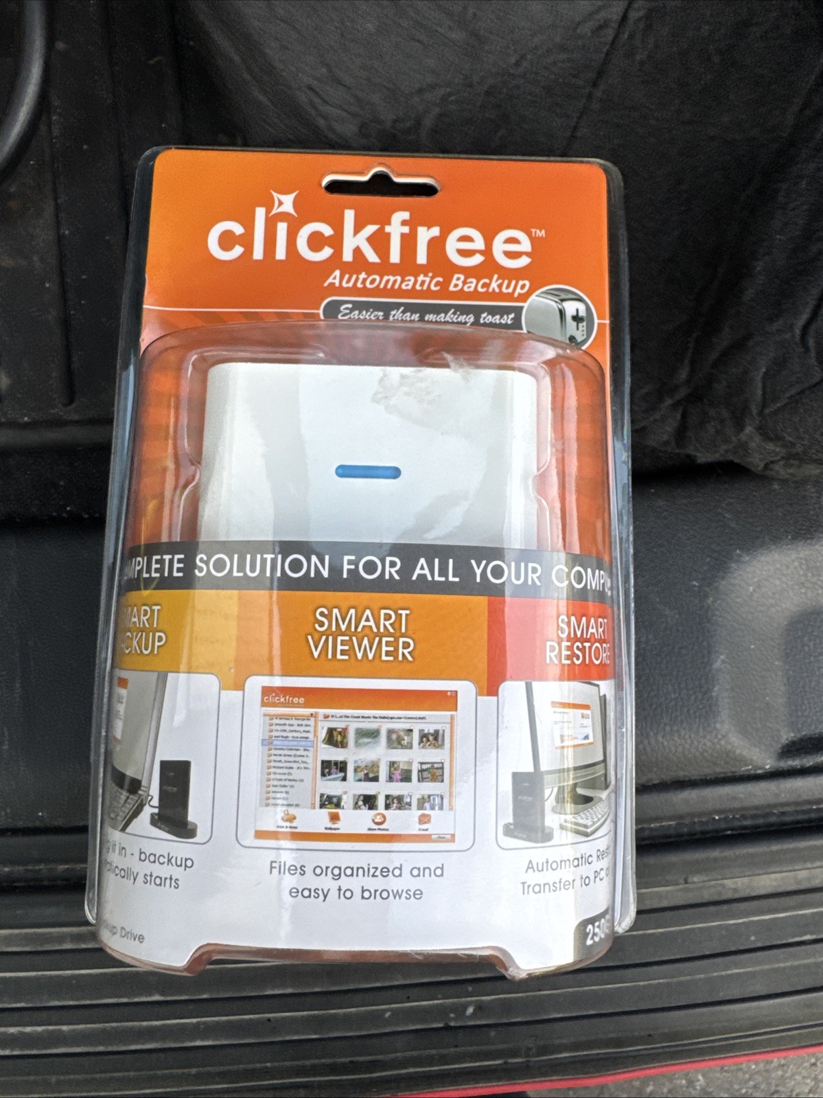 Clickfree 320GB Automatic Backup External USB Hard Drive Windows 7 Mac Brand New
