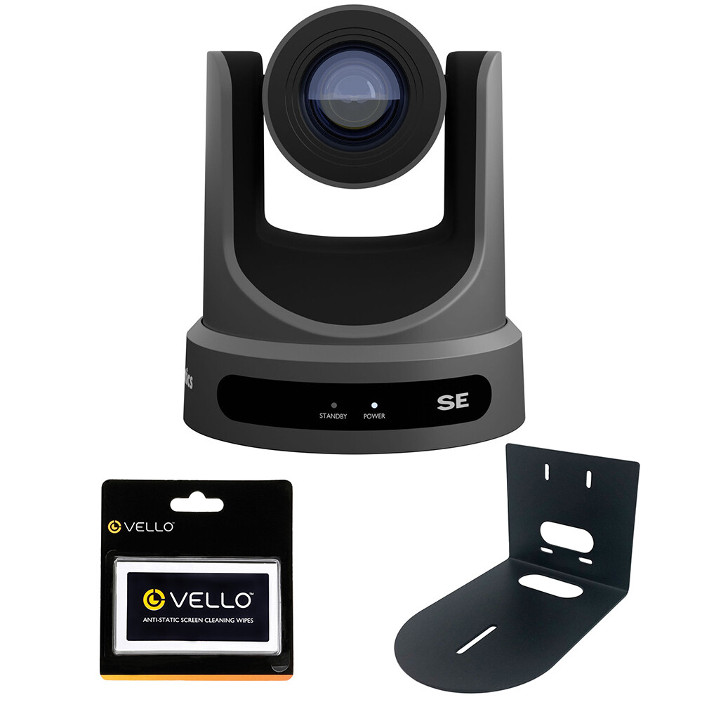 PTZOptics Move SE PTZ Camera with 20x Optical Zoom Bundle w/ Bracket & Wipes KIT