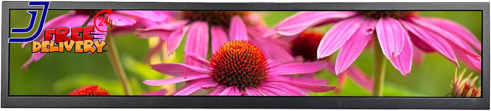 24 Inch 1920X360 IPS Stretched Wide Bar Display for Gaming Marquee Monitor Cabin