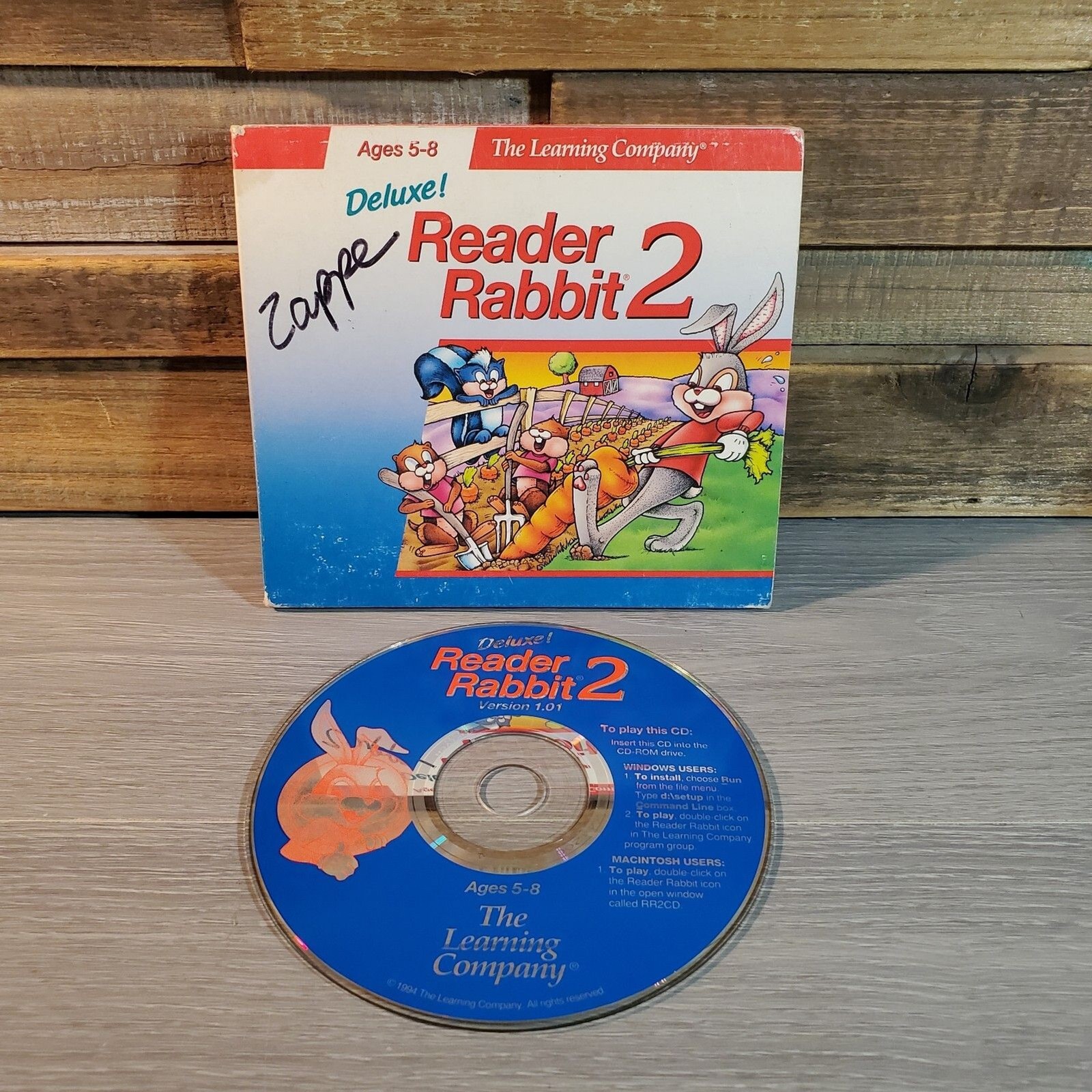 Vtg Reader Rabbit 2 Deluxe CD-ROM Ages 5-8 Homeschool Win Mac Educational 90s