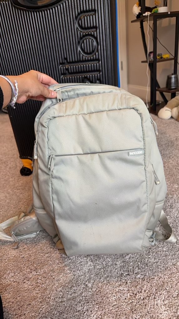 Incase Grey Backpack with Multiple Compartments