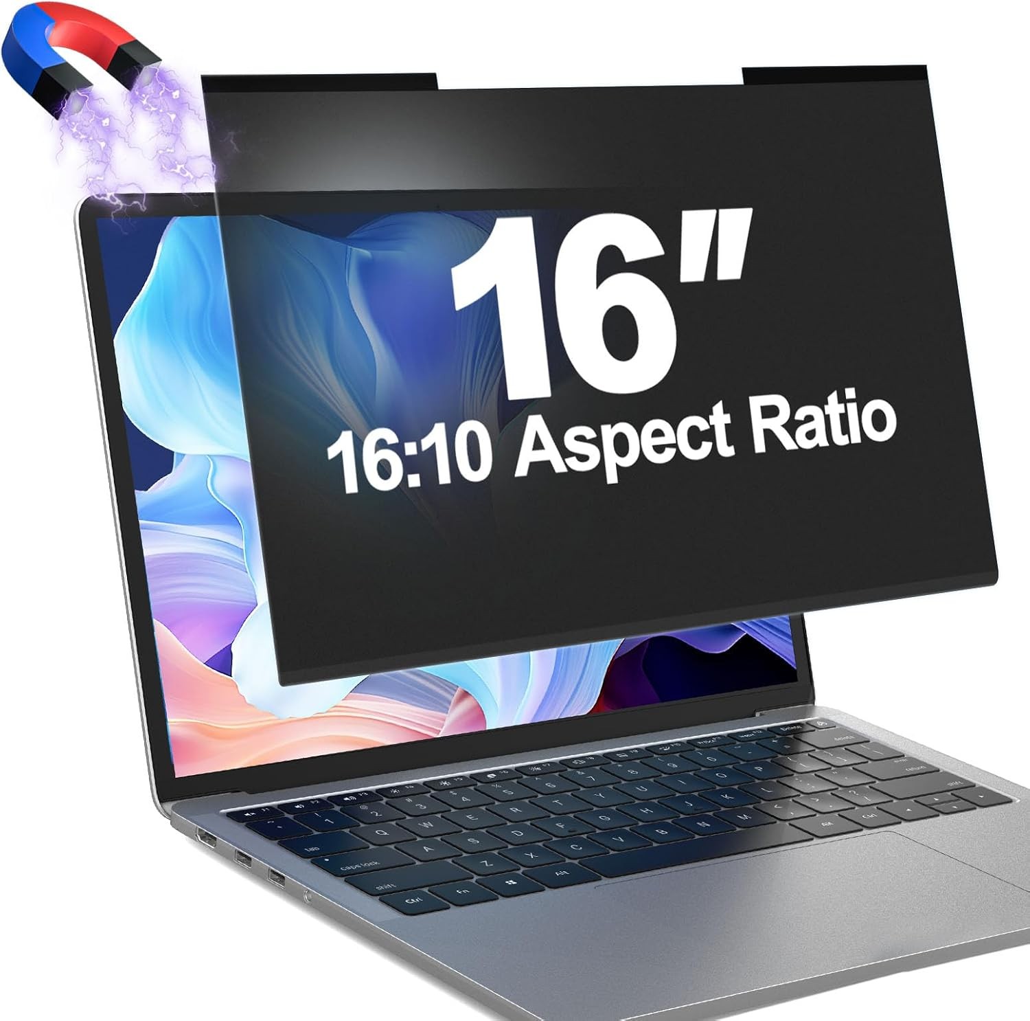 Magnetic Laptop Privacy Screen Filter 16 Inch for 16:10 Computer Monitor