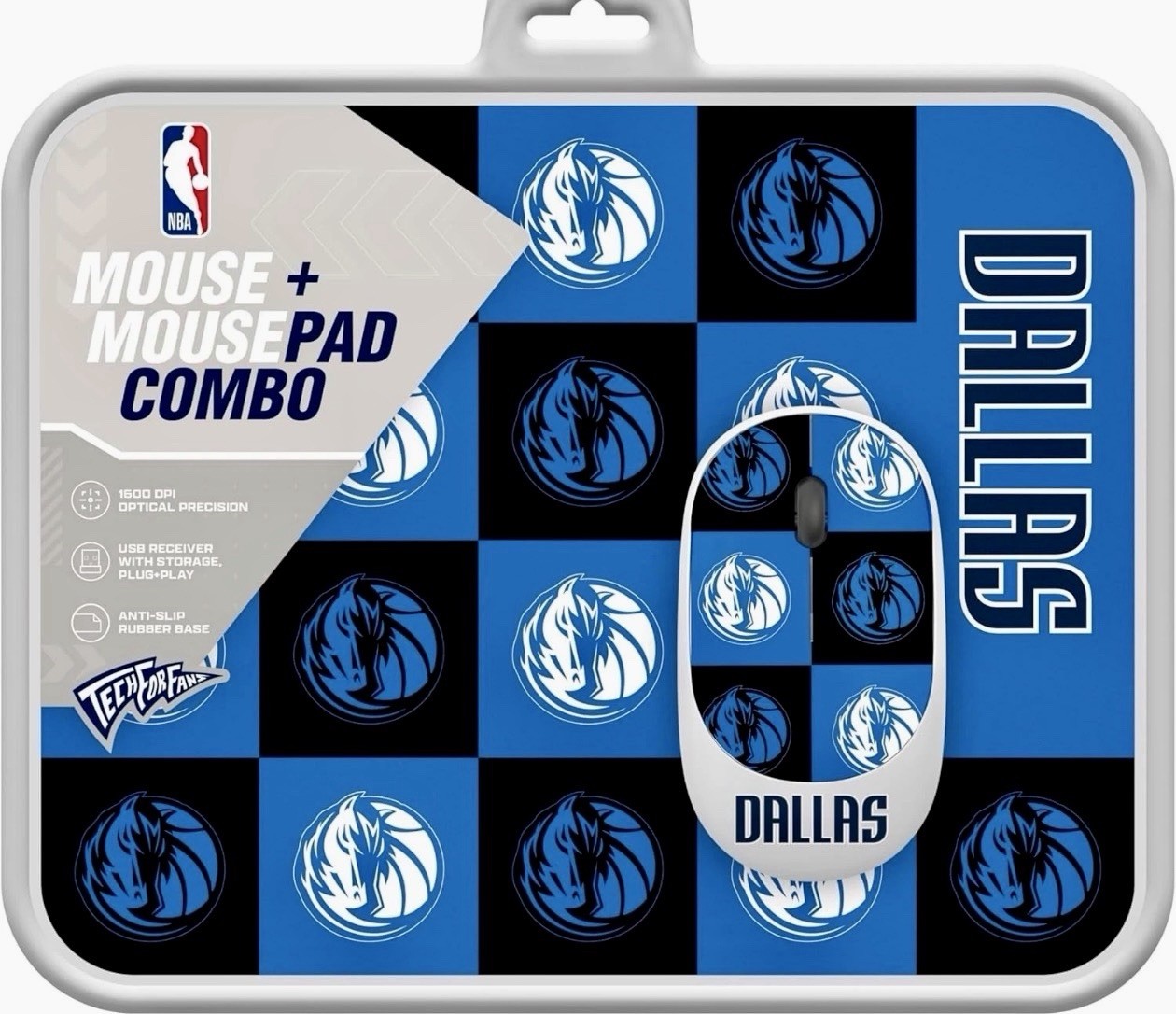 NBA Dallas Mavericks Wireless Mouse & Mouse Pad - Ergonomic Design, NEW