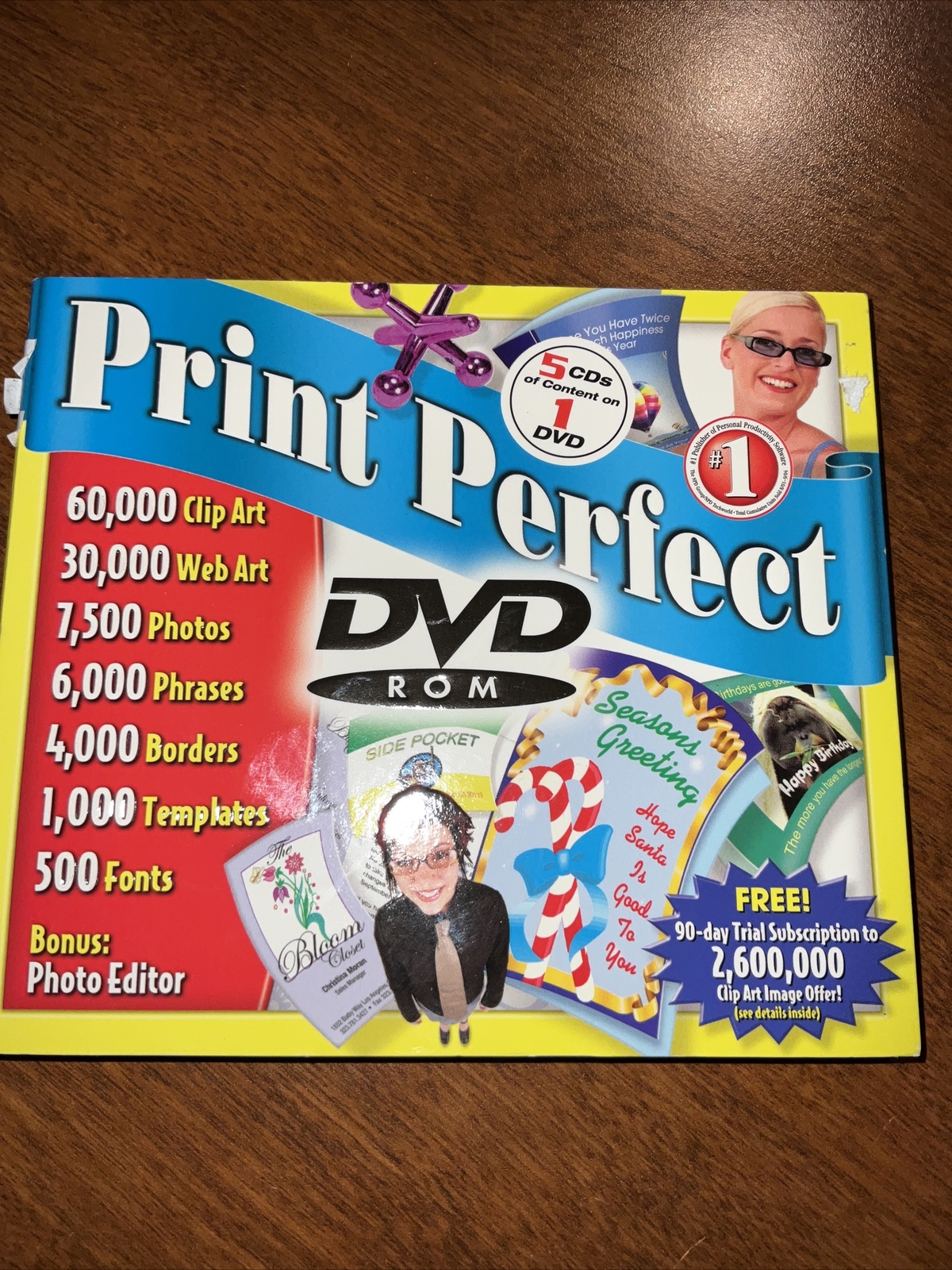 Cosmi Print Perfect Photo Editor DVD ROM clip web art fonts borders photos