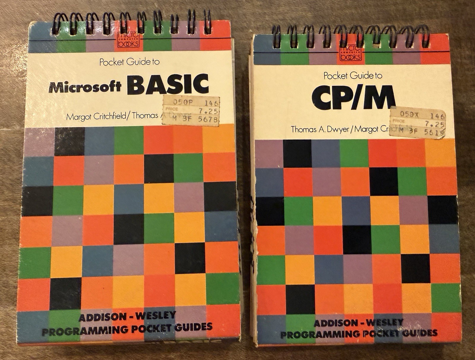 Vintage Lot 2  Addison-Wesley Programming Pocket Guides Microsoft BASIC and CP/M