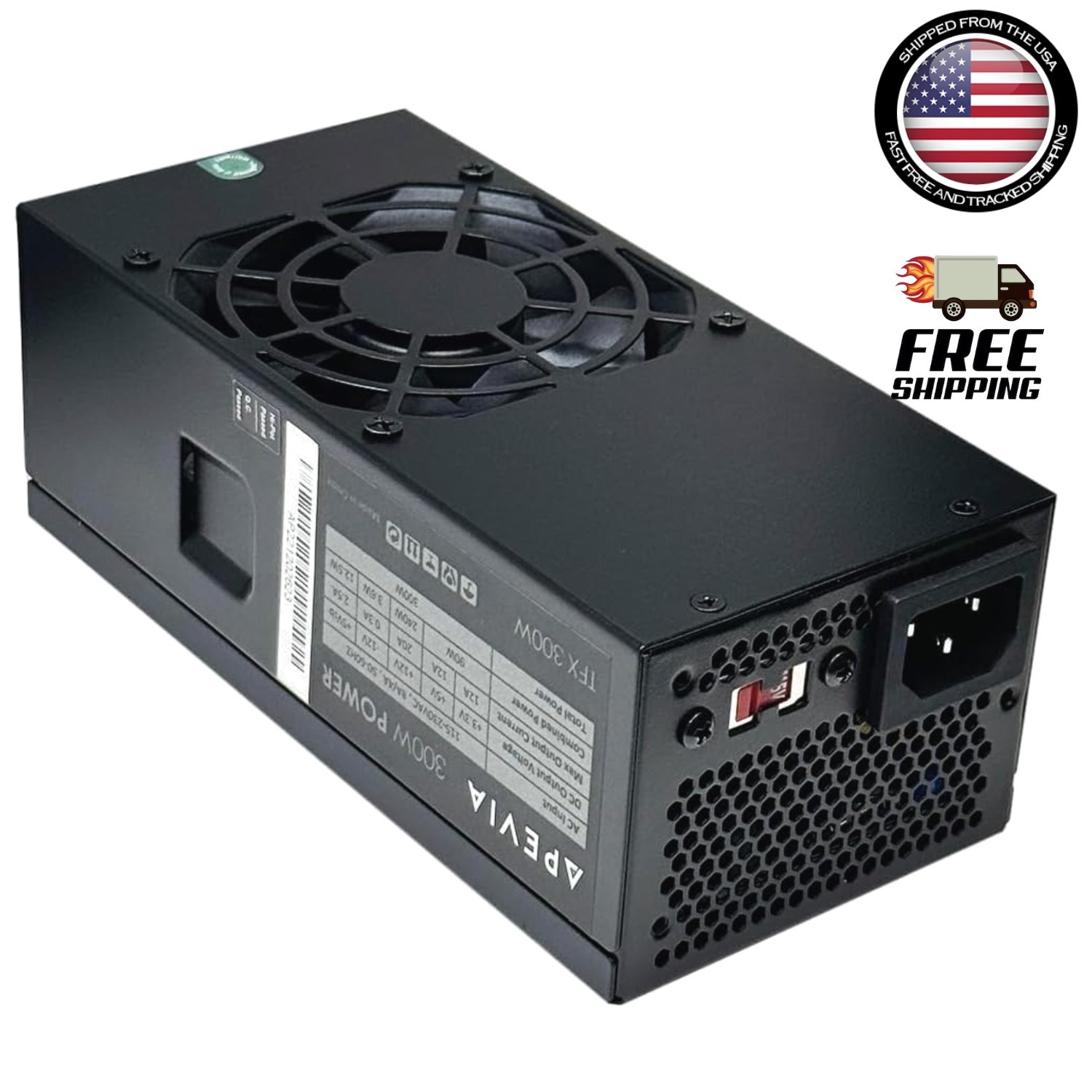 TFX-AP300W 300W PSU with Auto Thermal Controlled 80mm Cooling Fan