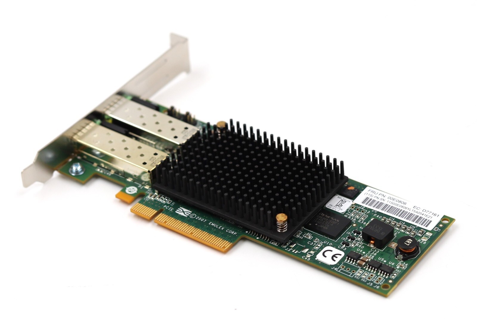 IBM LPE12002 Dual-Port 8GbE SFP PCIe Network Adapter FRU P/N: 00E0806 Tested