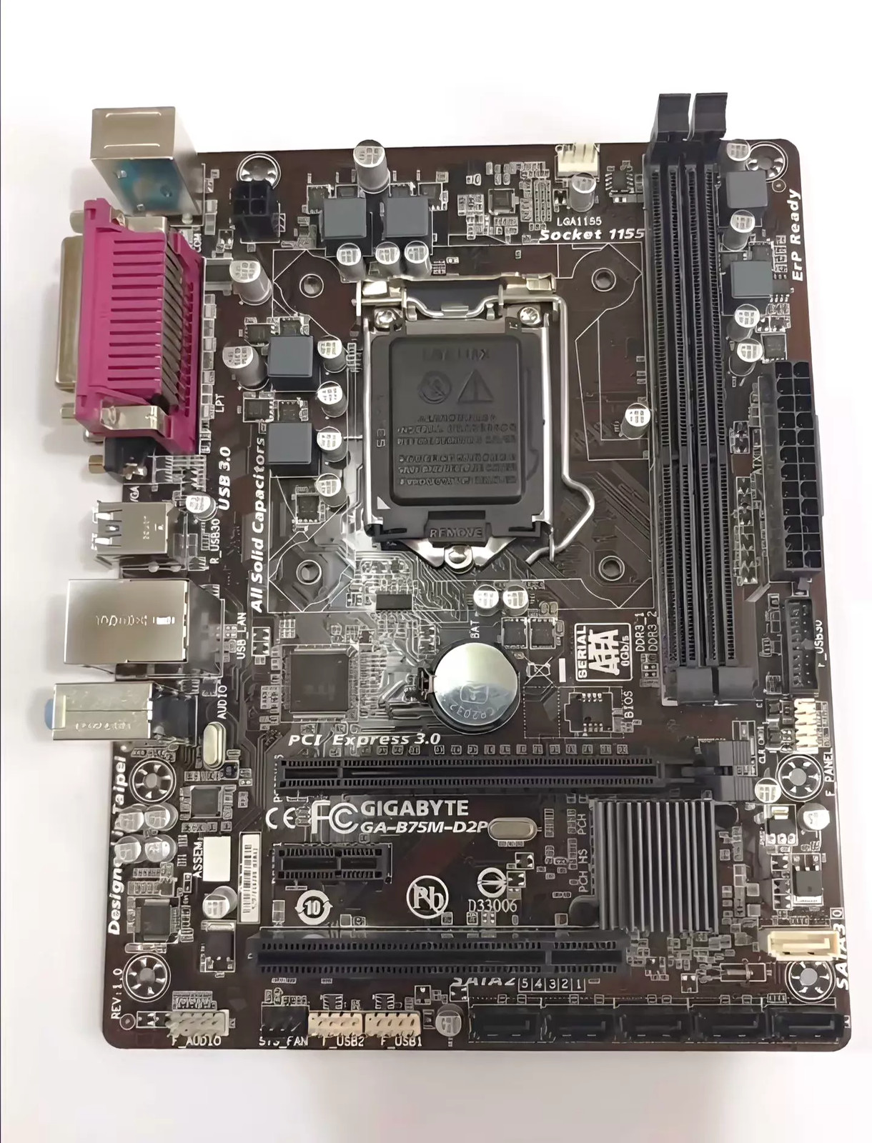 For Gigabyte GA-B75M-D2P LGA1155 Desktop Micro ATX B75 DDR3 Motherboard tested