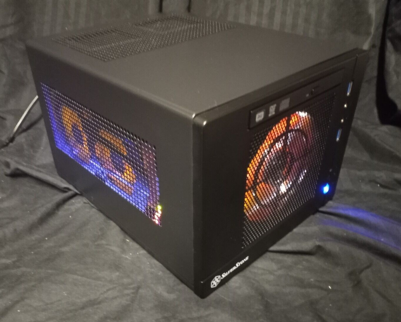 Intel i7 Black & UV Orange Fast Mini ITX Entry-Level Gaming PC Computer w/WIN 10