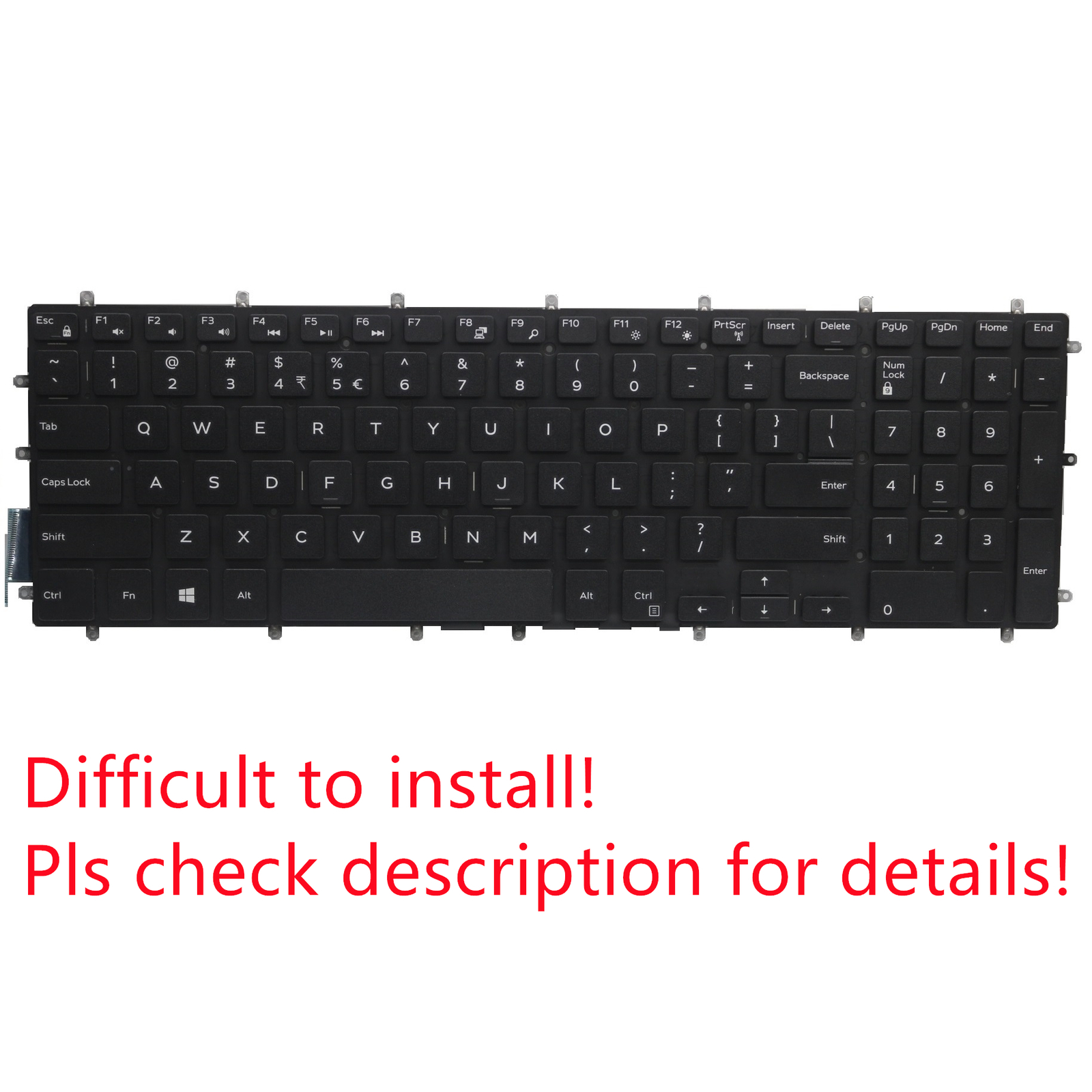 Original US Non-Backlit Keyboard for Dell Inspiron 3793