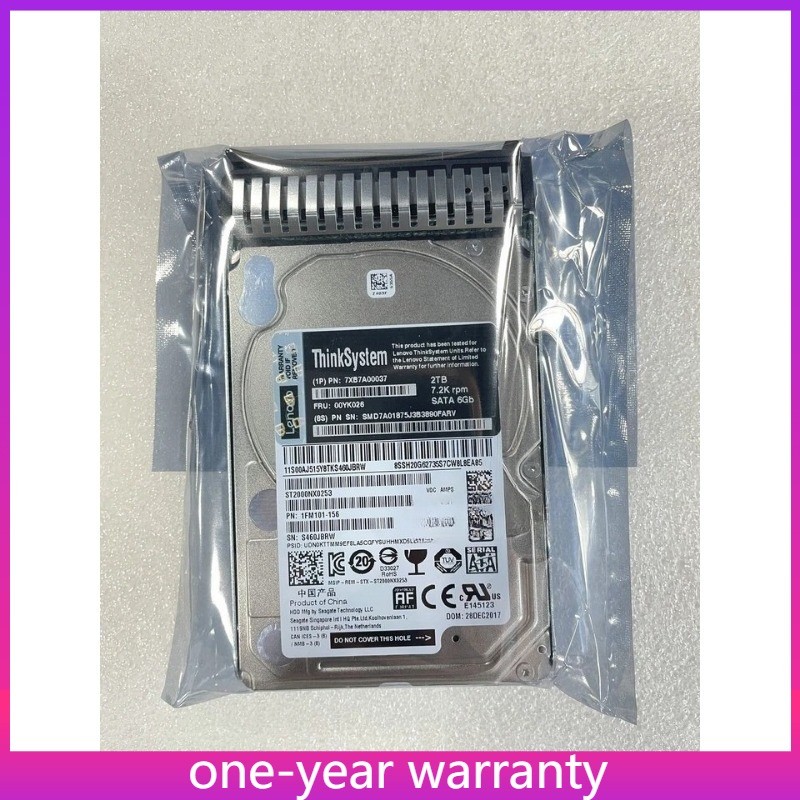 7XB7A00037 FOR LENOVO ThinkSystem 00YK026 2TB 7.2K SATA 6G 2.5" HDD Hard Drive