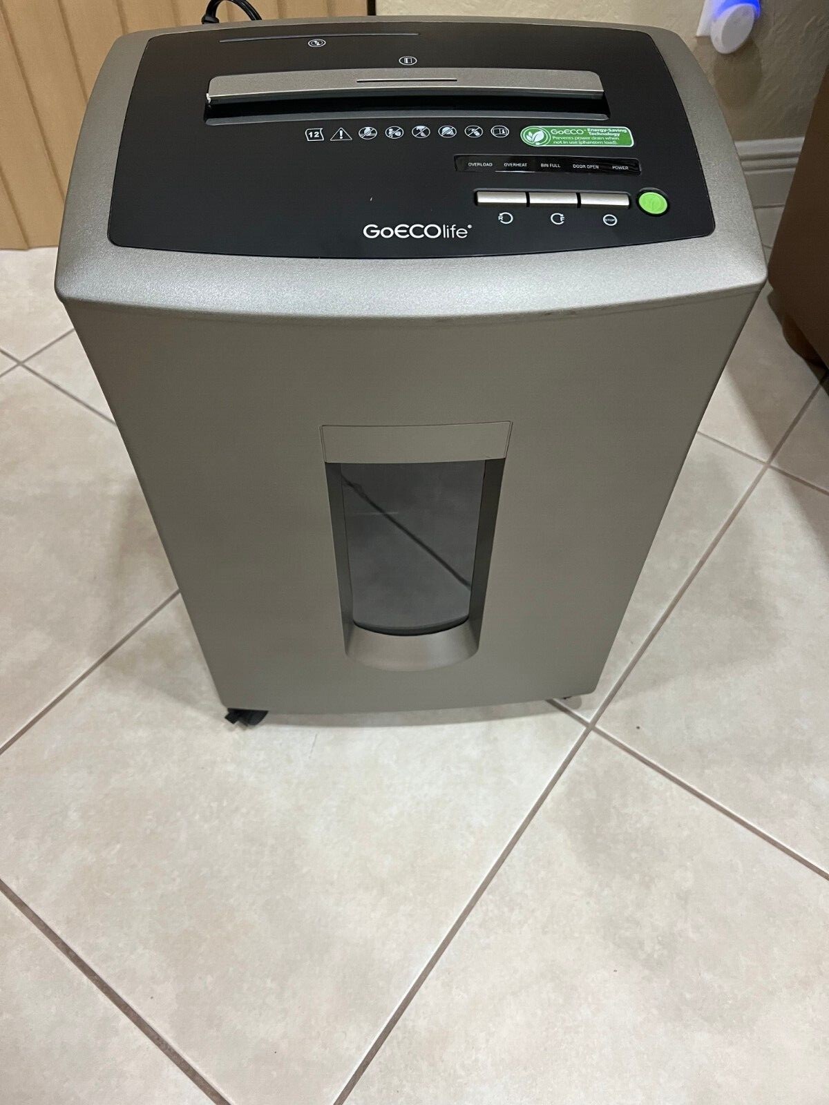 GoECOlife GXC121Pi 12-Sheet Crosscut Paper Shredder, Platinum Edition