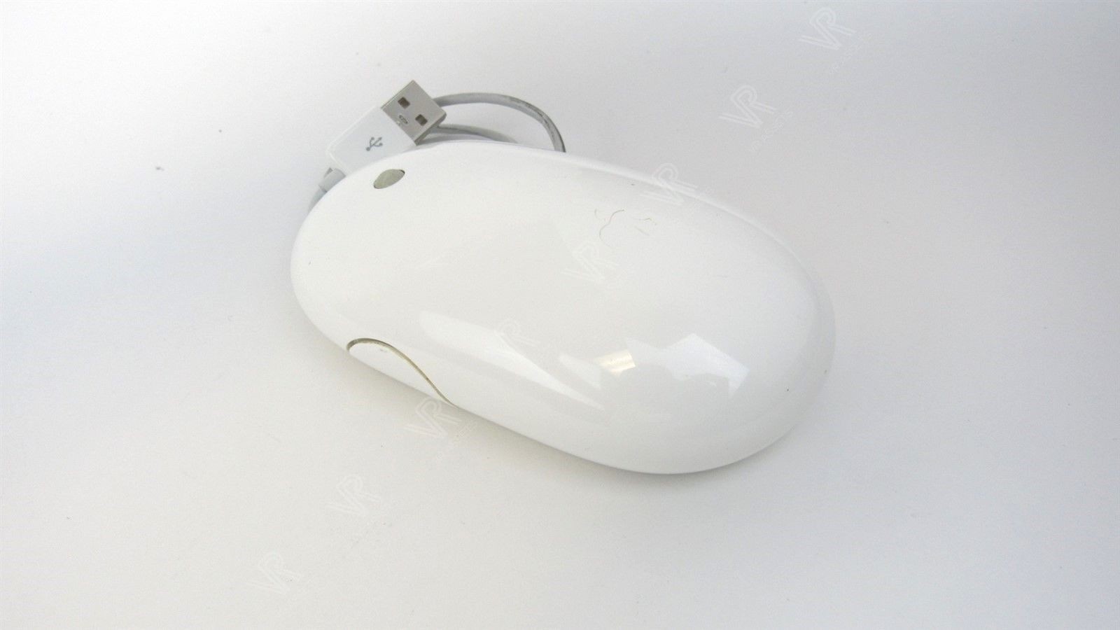 Apple A1152 USB Wired White Optical Mighty w/ 2 Side Buttons Mouse MB112LL/B
