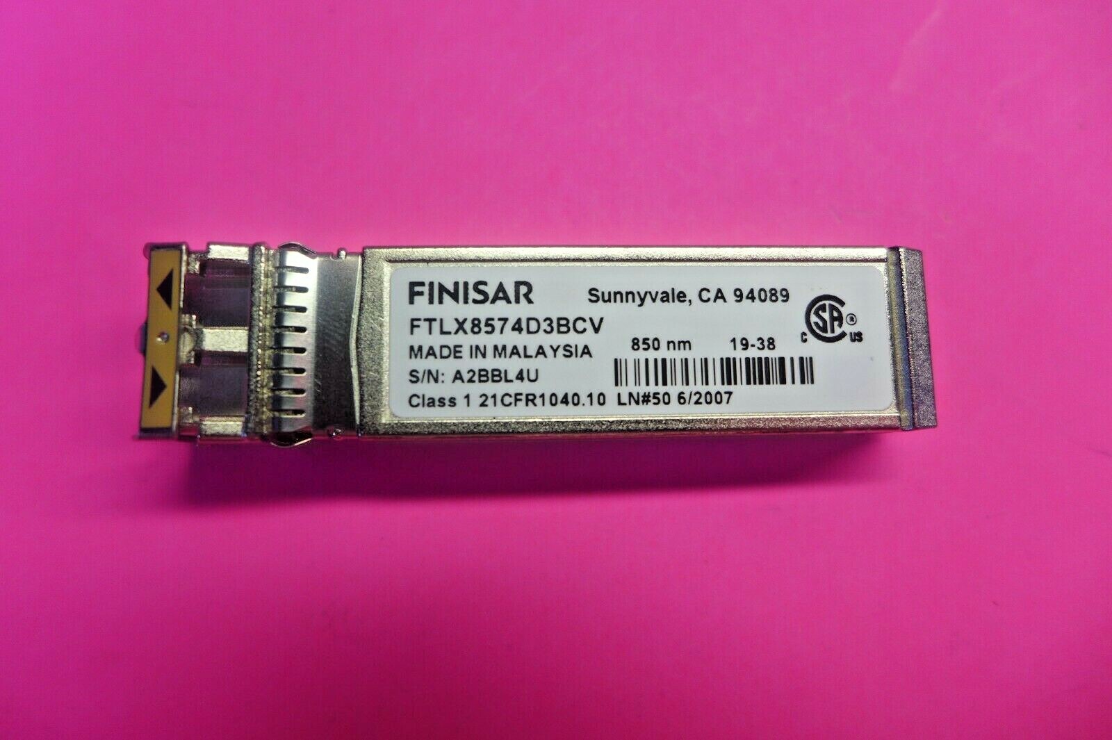 Finisar 10GBase SFP+ 850nm Transceiver Module FTLX8574D3BCV