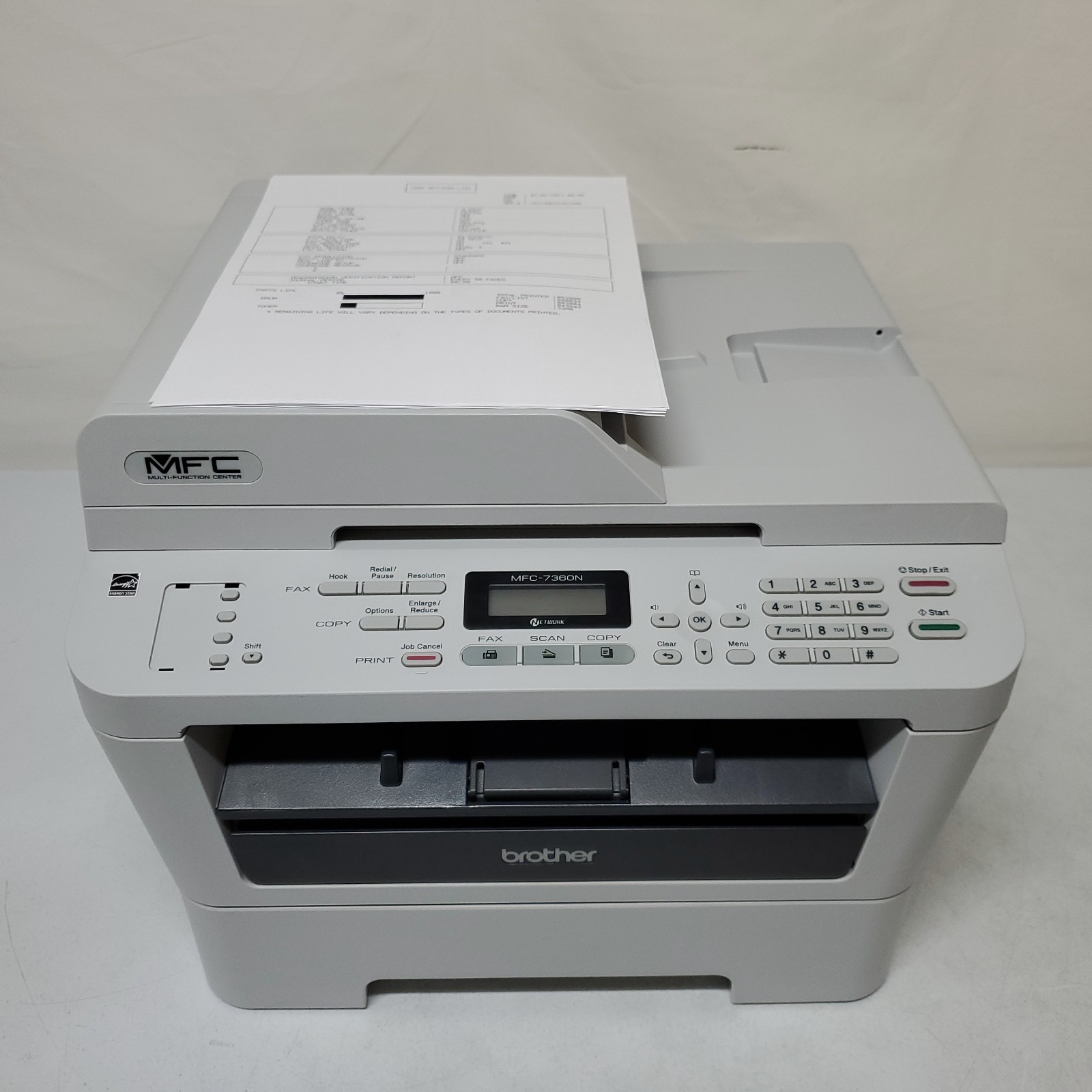 Brother MFC-7360N Black & White Laser Printer SEE INFO W/Toner All-In-One