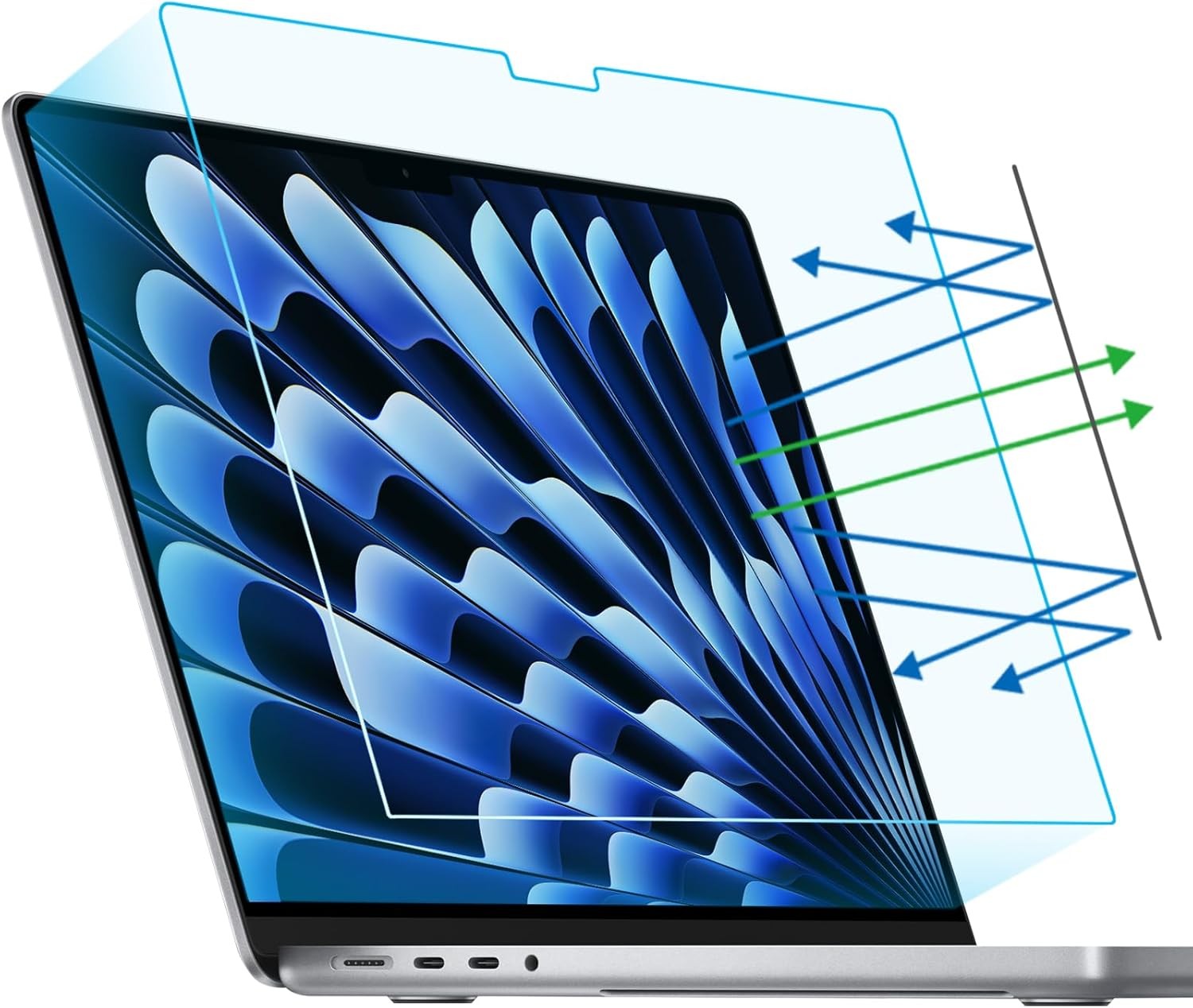 2-Pack Anti Blue Light Matte Screen Protector for MacBook Air 15.3 inch (2026-20