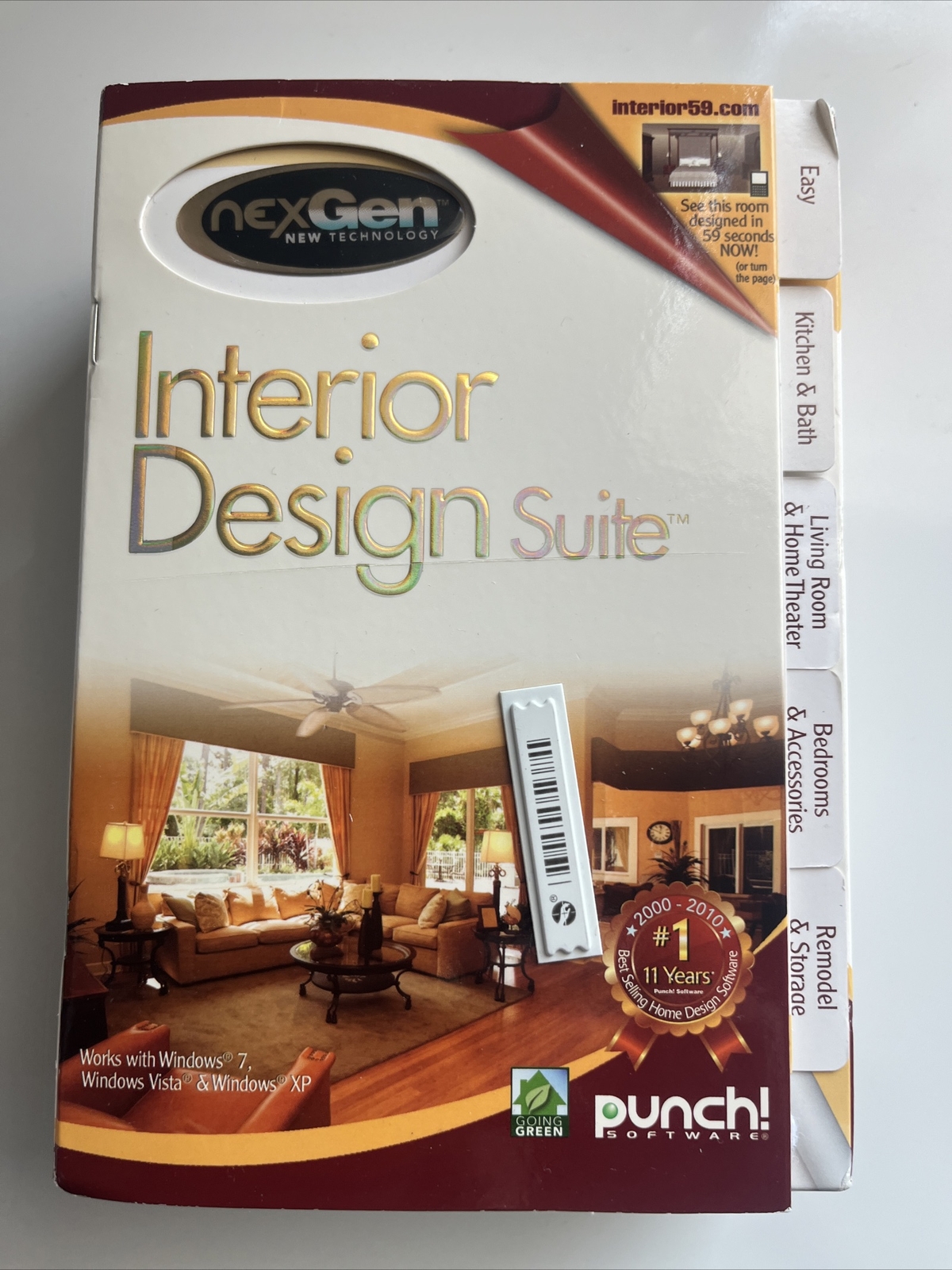 NexGen Interior Design Suite Software/ Works With Windows & Vista
