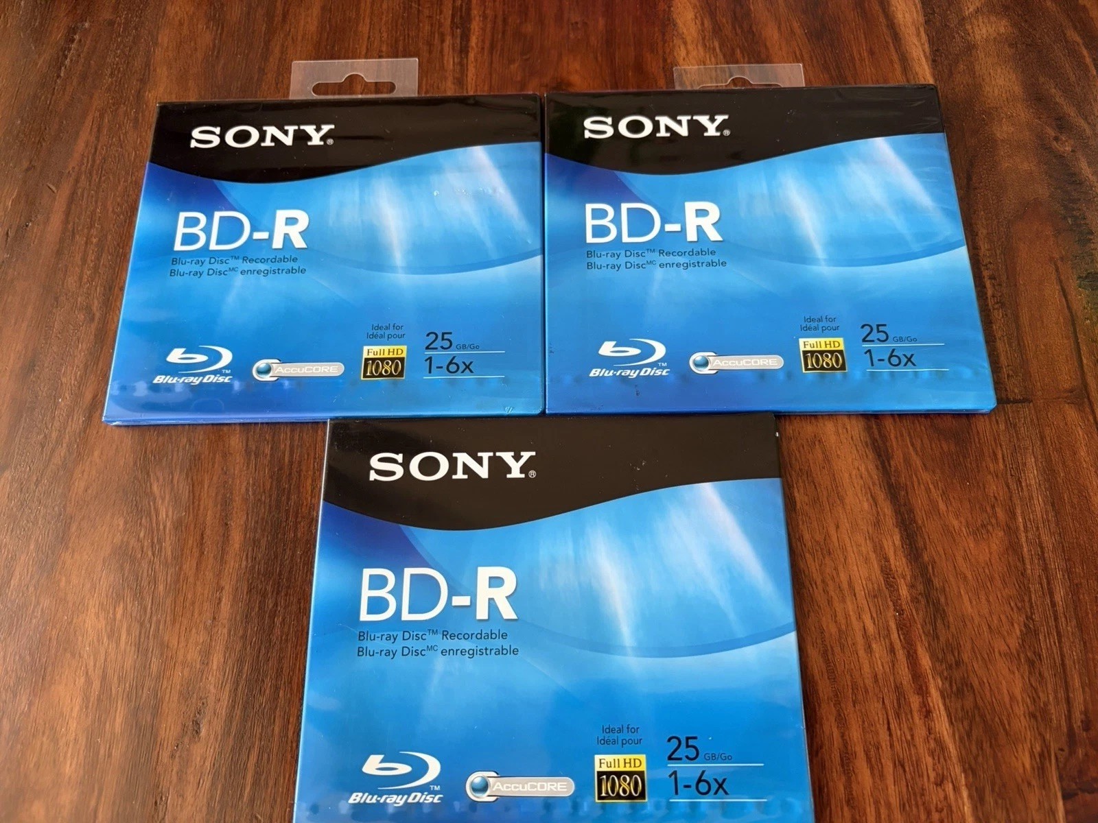Sony BNR25R3H Blu-Ray BD-R Recordable Disc 25 GB 3 Pack